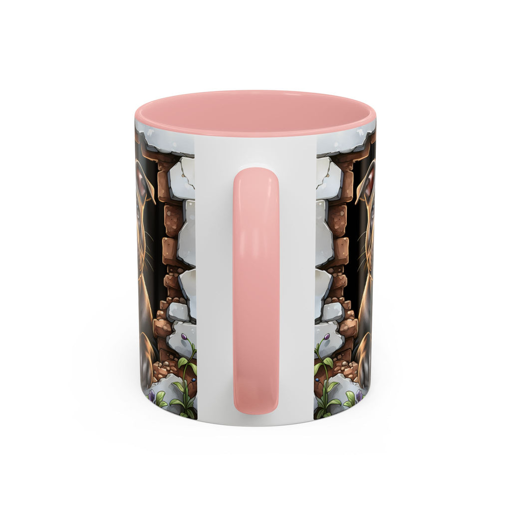 Pit Bull Puppy Peek Accent Coffee Mug – Cute Dog Lover Gift (11/15oz)