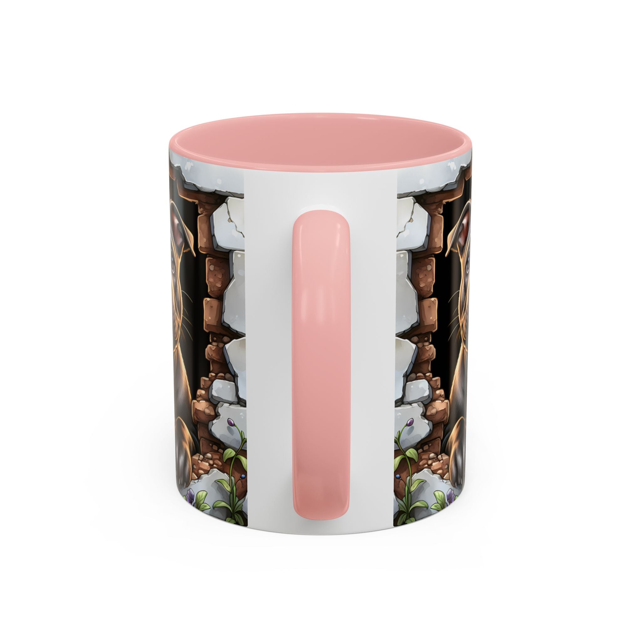 Pit Bull Puppy Peek Accent Coffee Mug – Cute Dog Lover Gift (11/15oz)