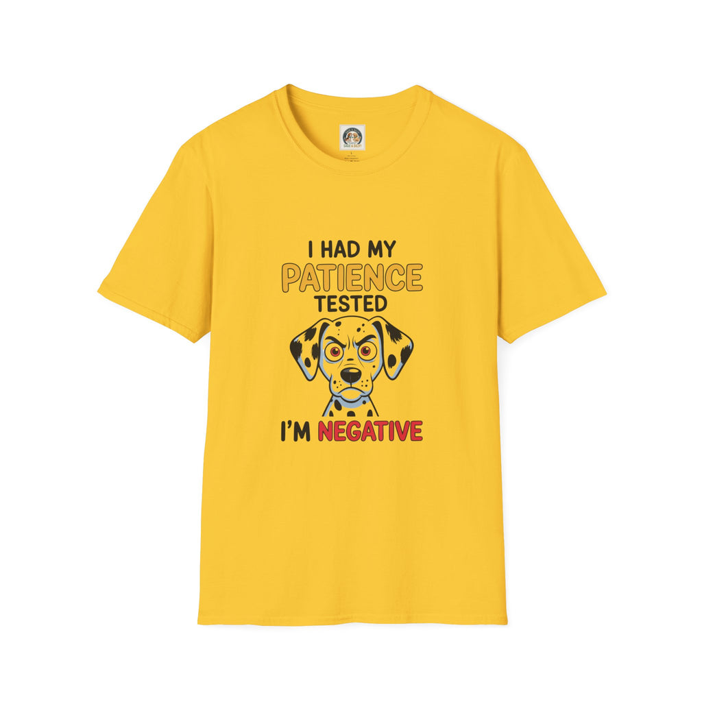 “I Had My Patience Tested I’m Negative” Dalmatian Graphic T-Shirt