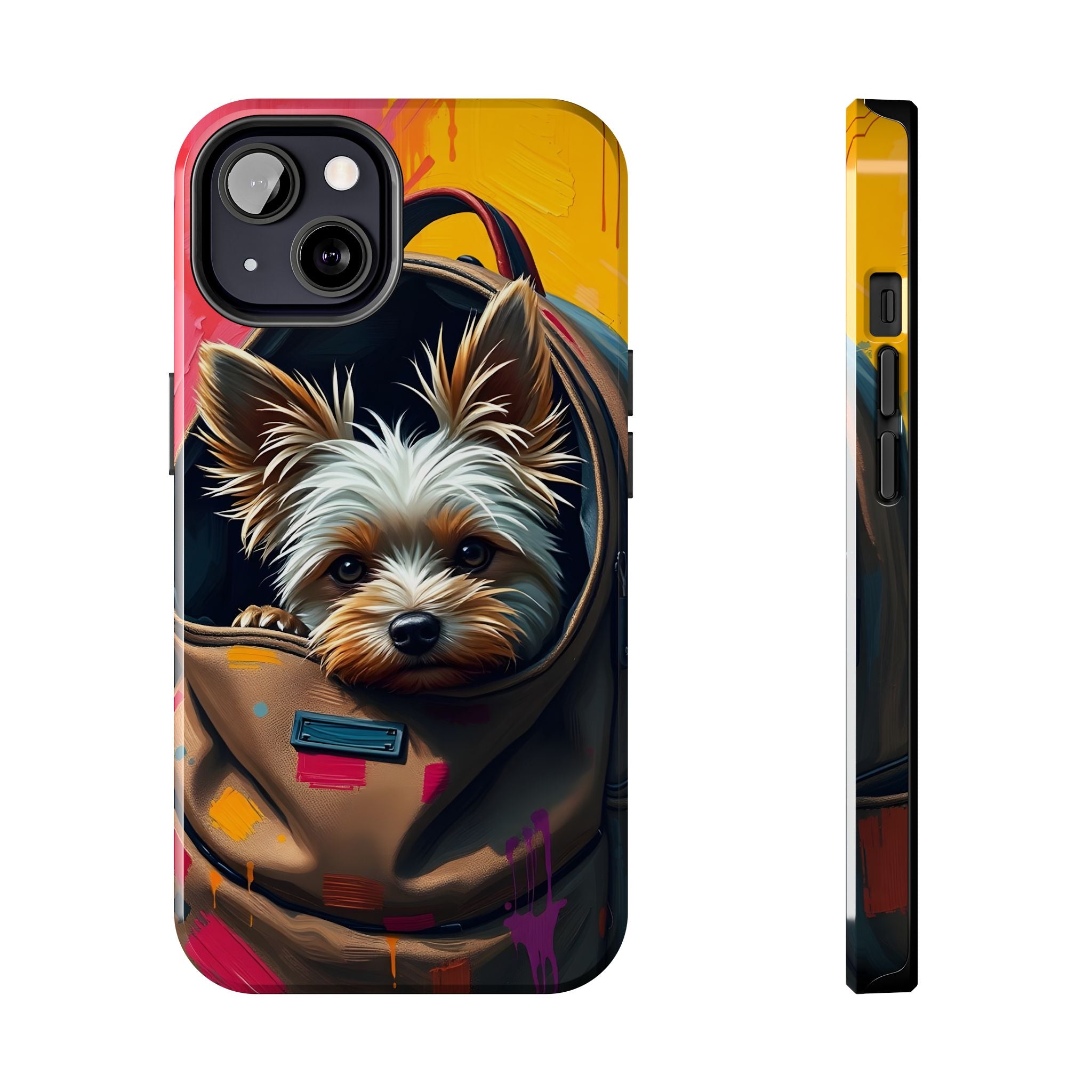 Yorkie Pocket Phone Case – Colorful Cute Yorkshire Terrier Protective Cover