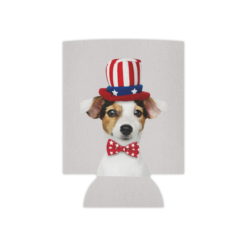 Patriotic Can Cooler — “I Love My America” & USA Dog Drink Holder