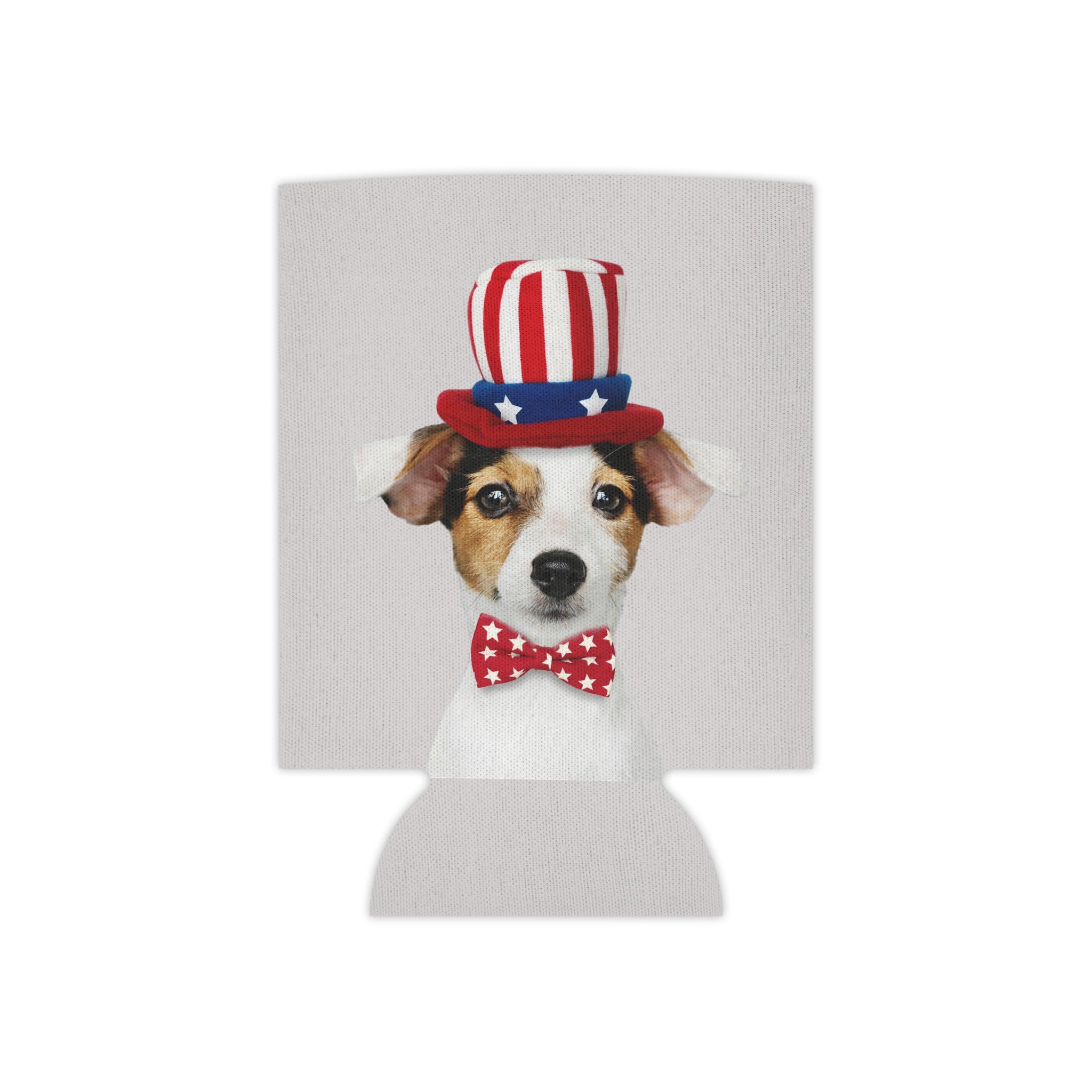 Patriotic Can Cooler — “I Love My America” & USA Dog Drink Holder