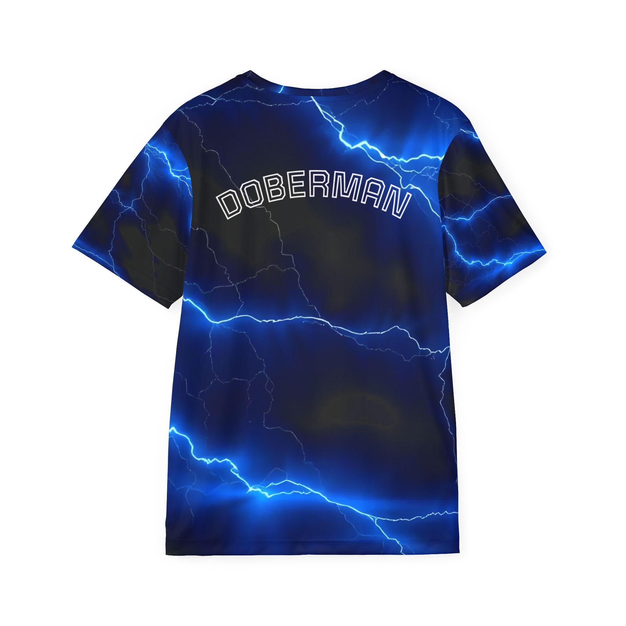 Doberman Lightning Sports Jersey — Men's All-Over Print Athletic Tee