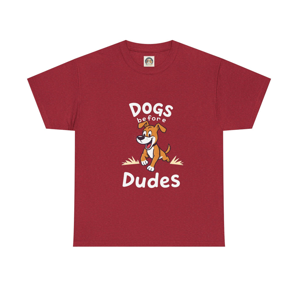 Dogs Before Dudes T-Shirt — Cute Puppy Graphic Tee (Dog Lover Gift)