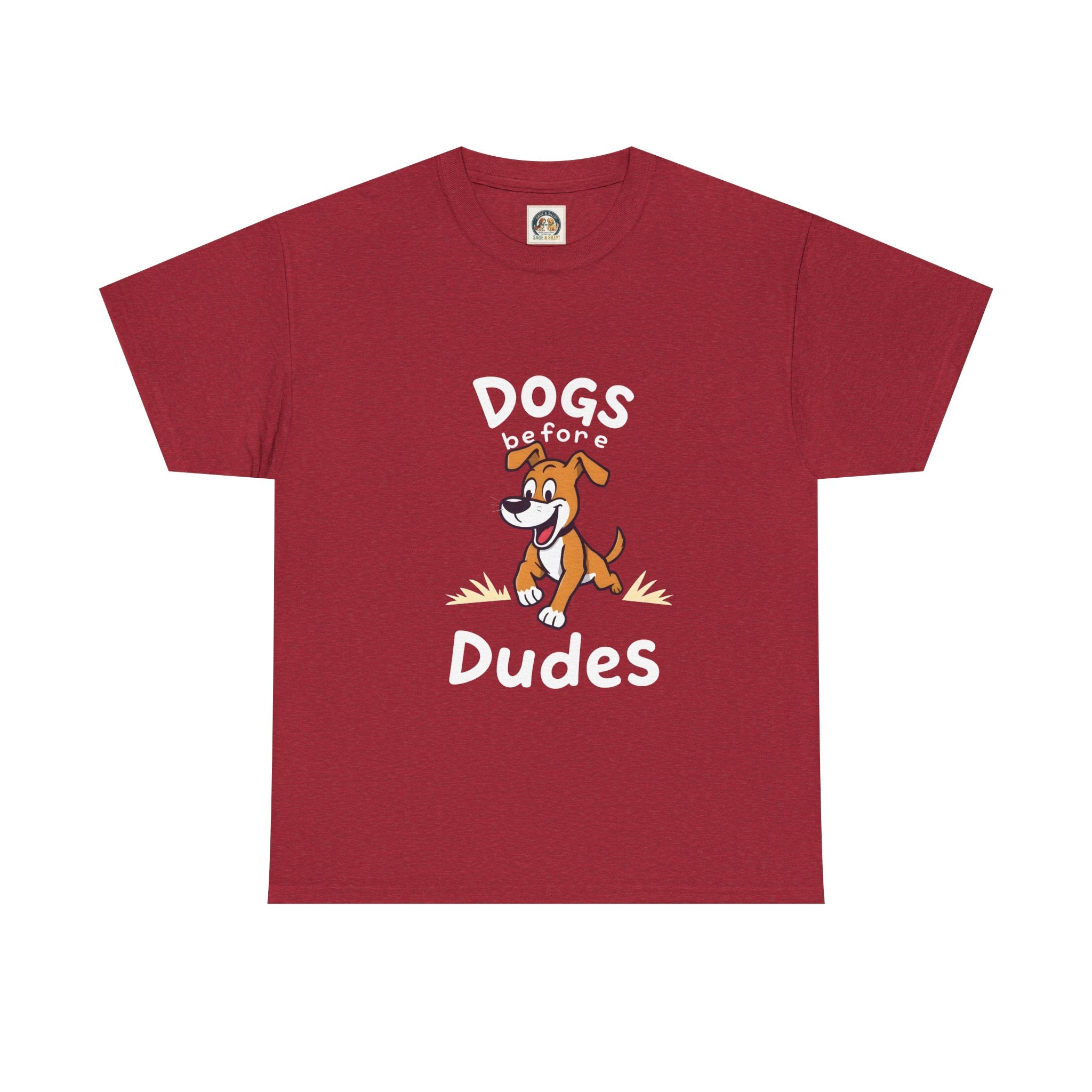 Dogs Before Dudes T-Shirt — Cute Puppy Graphic Tee (Dog Lover Gift)
