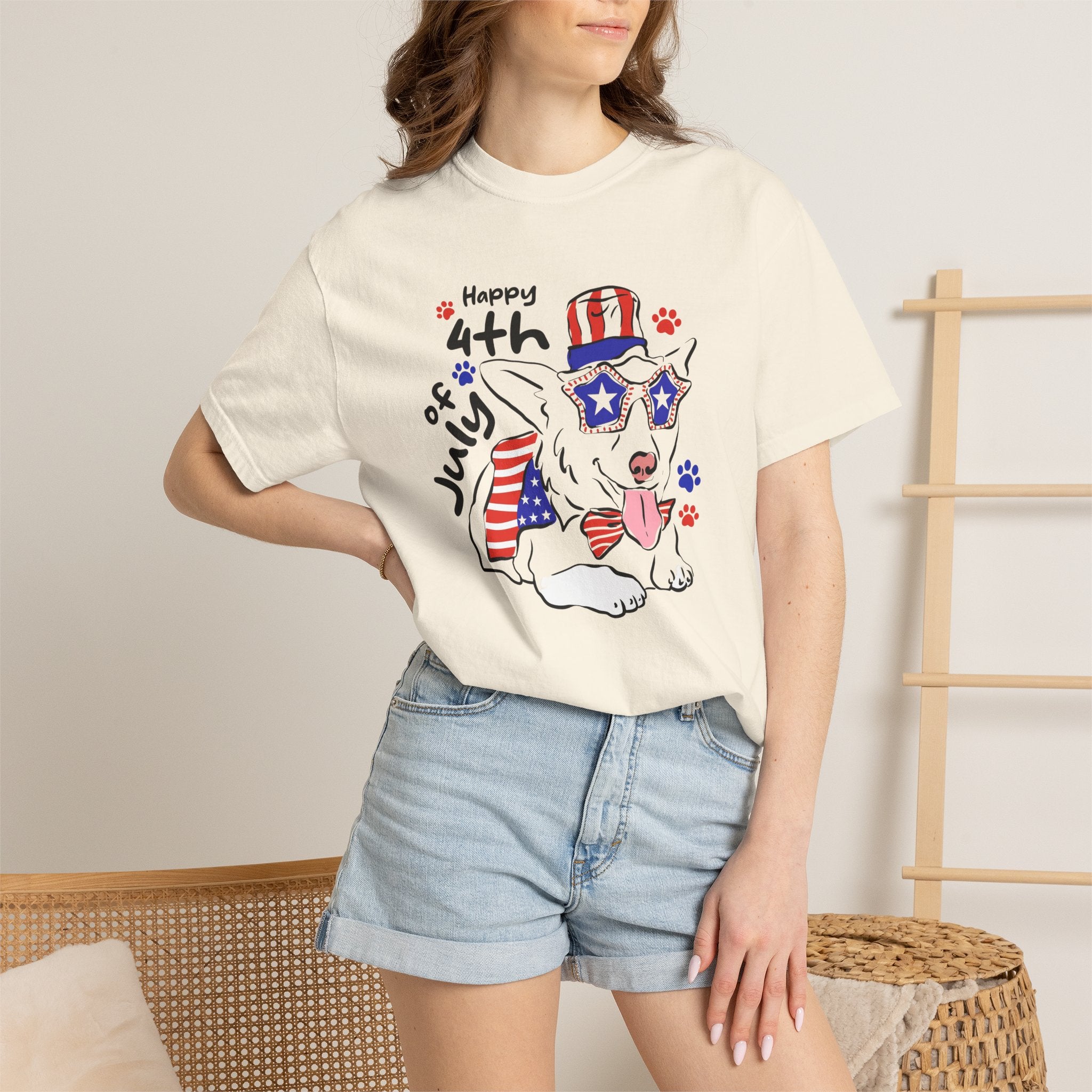 4th of July Dog T-Shirt — Patriotic Pup Graphic Tee