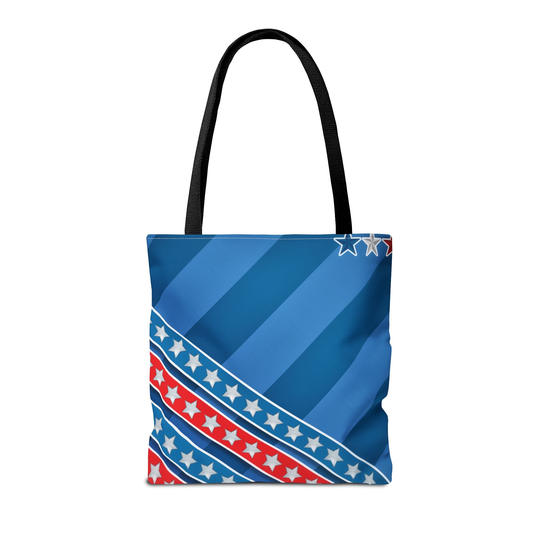 Patriotic Dog Tote Bag — "We Love Our Dog and the USA" AOP Tote