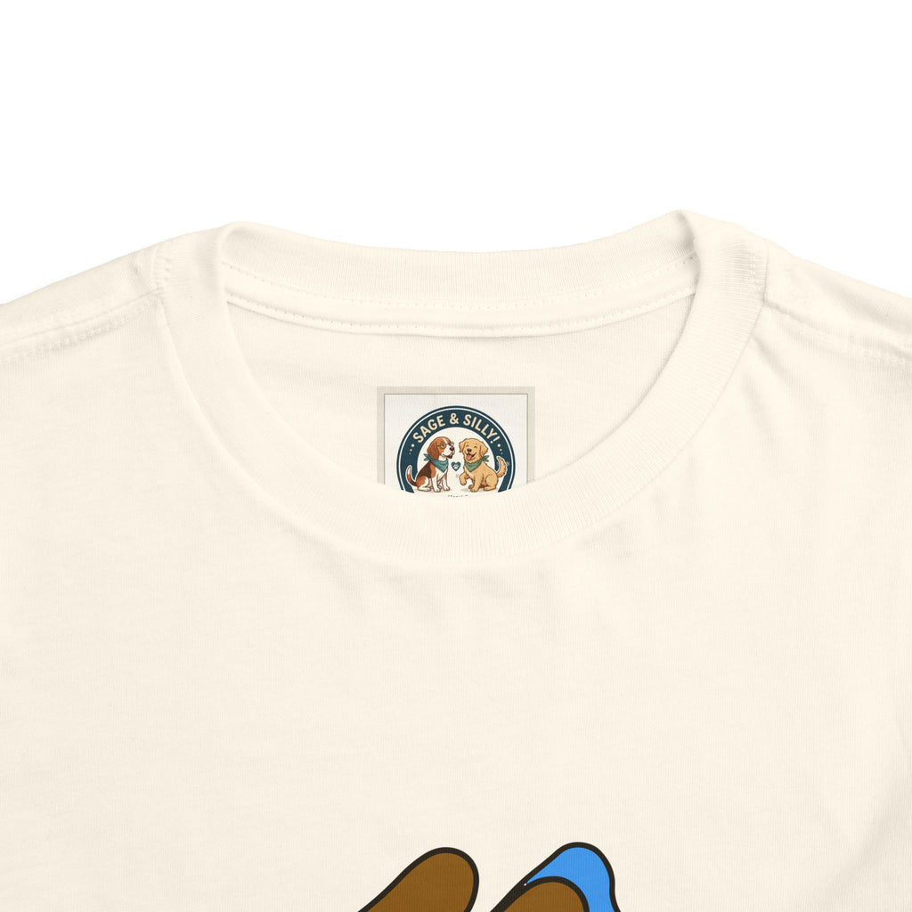 Toddler Tee – Cute Superhero Dog & Puppy Flight Graphic