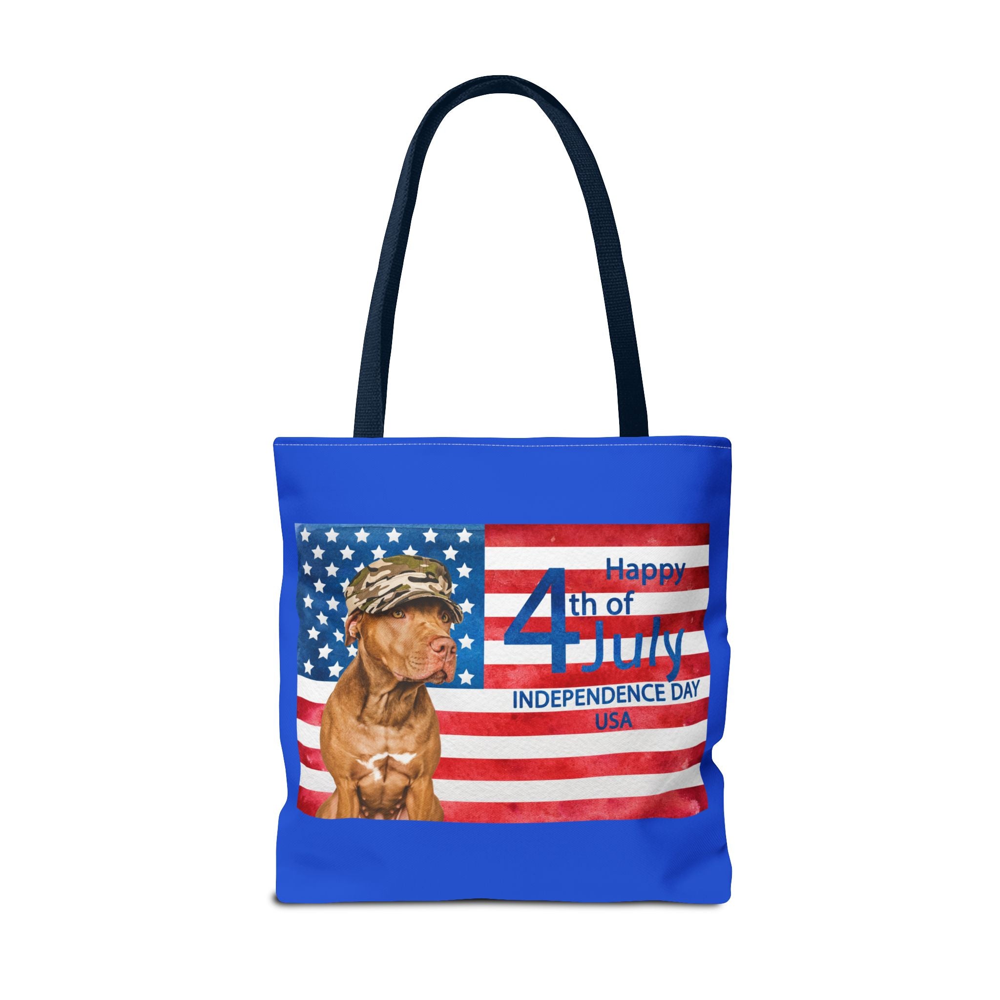 Independence Day Dog Tote Bag — Happy 4th of July USA Flag Tote