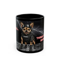 Size: Small — Threat Level: Severe — Security Chihuahua Mug | Funny Guard Dog Coffee Cup
