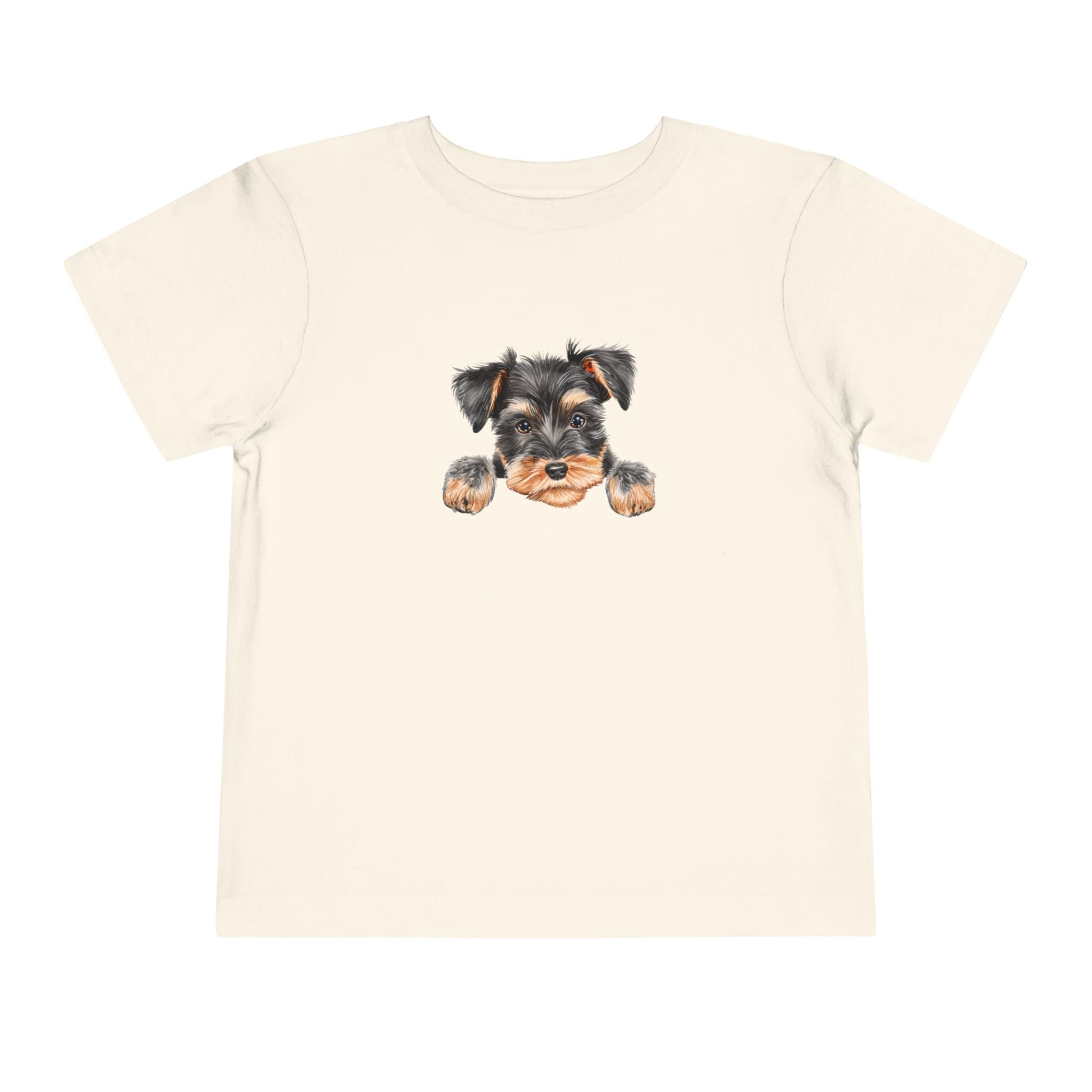 Toddler Tee — Cute Yorkie Puppy Peeking Graphic