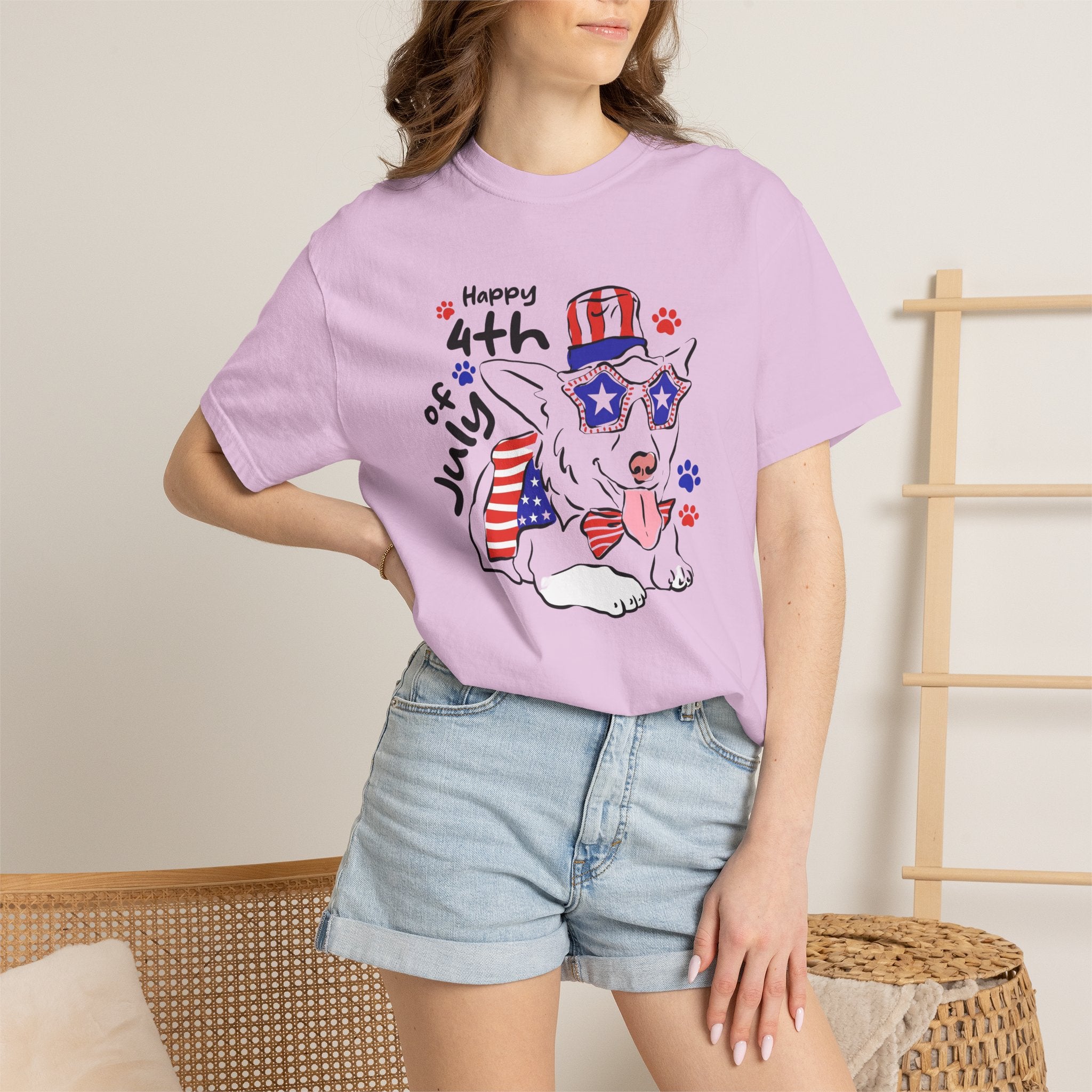 4th of July Dog T-Shirt — Patriotic Pup Graphic Tee