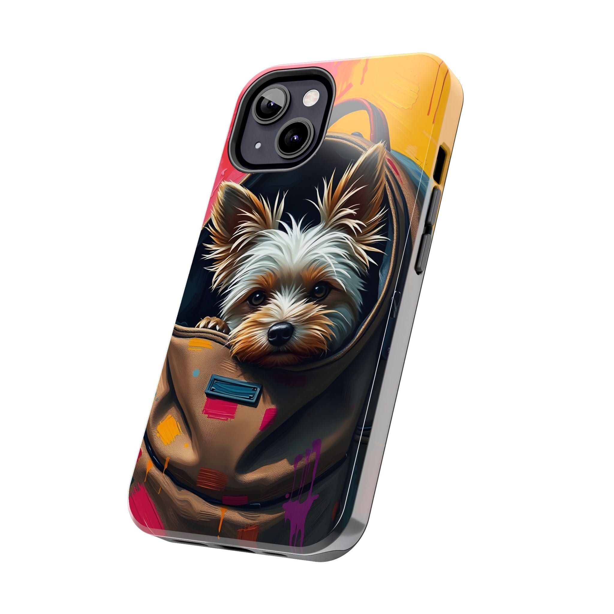 Yorkie Pocket Phone Case – Colorful Cute Yorkshire Terrier Protective Cover