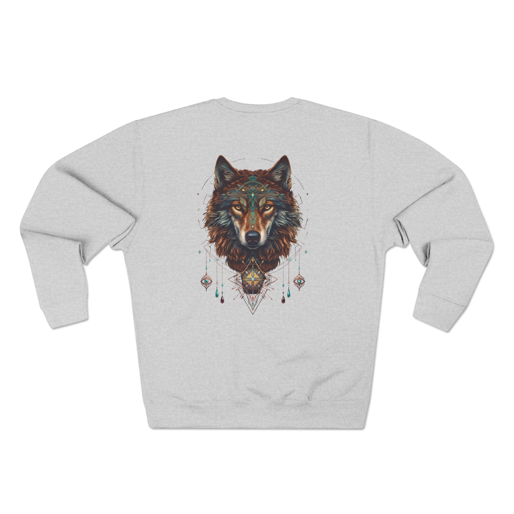 Wolf Spirit Crewneck Sweatshirt — "Spirit of the Wild" Graphic on the back