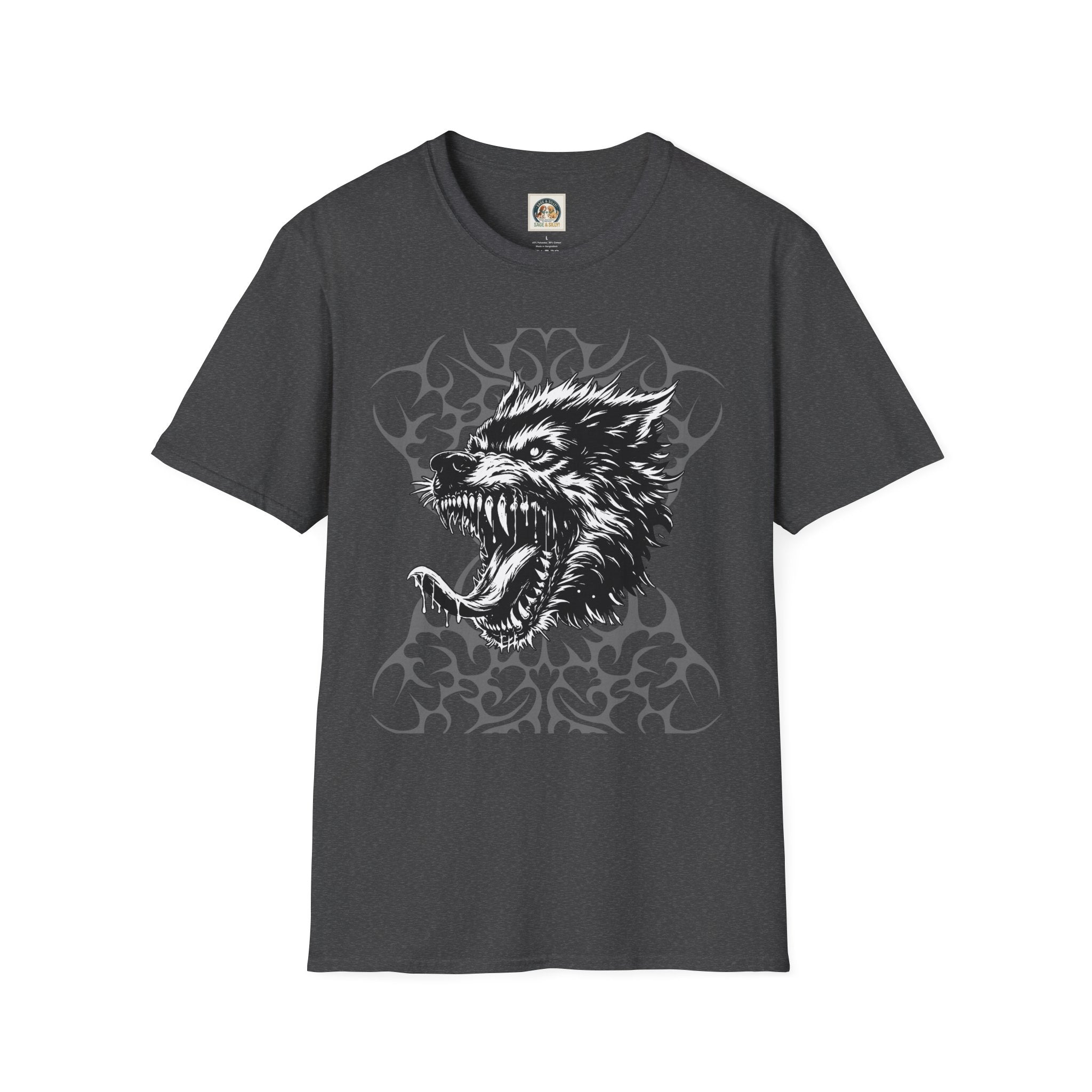 Angry Wolf Graphic T-Shirt — "This Is My Friendly Side"
