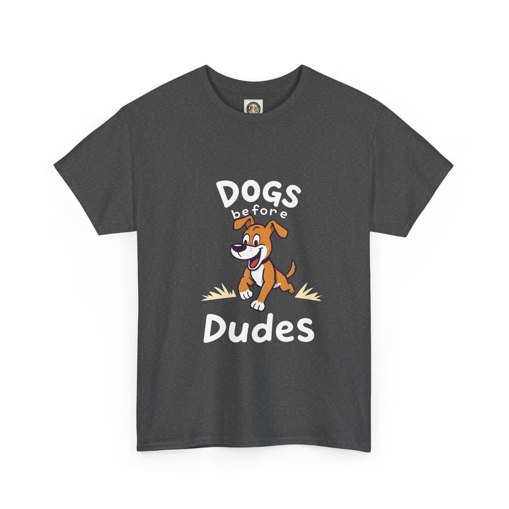 Dogs Before Dudes T-Shirt — Cute Puppy Graphic Tee (Dog Lover Gift)
