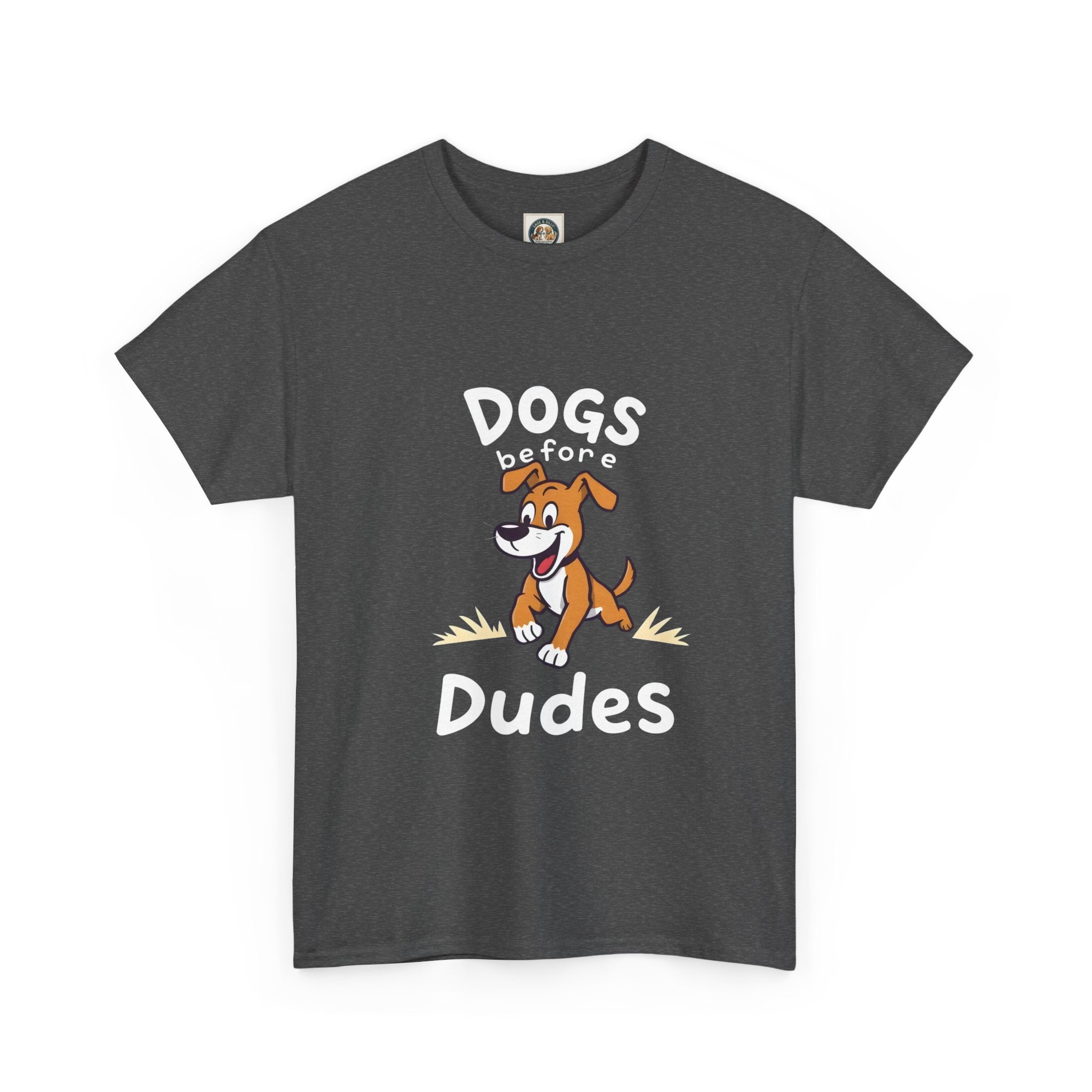 Dogs Before Dudes T-Shirt — Cute Puppy Graphic Tee (Dog Lover Gift)