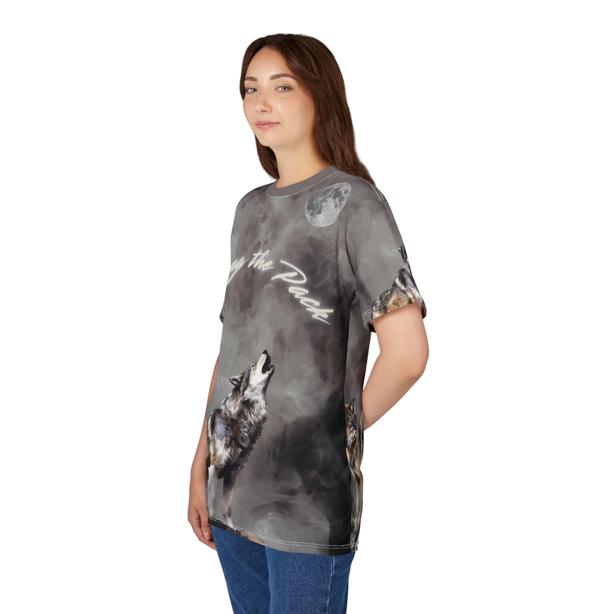 Calling The Pack – Wolves All-Over Print T-Shirt
