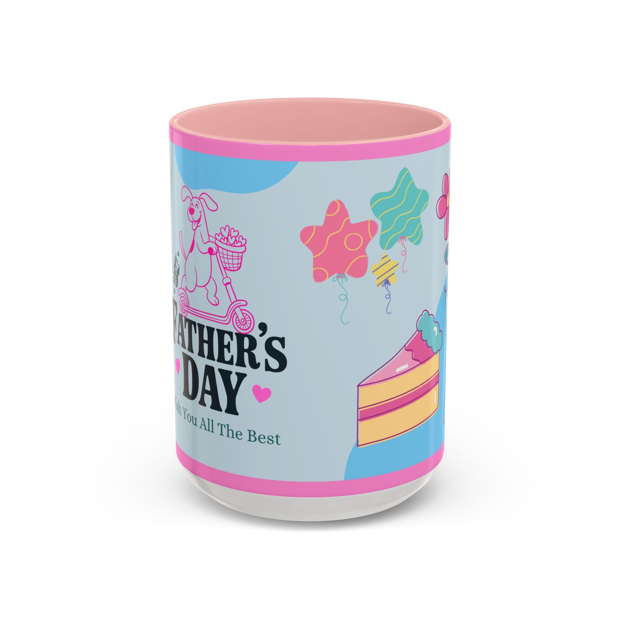 Father's Day Coffee Mug – Cute Dog on Scooter Design (11/15oz)