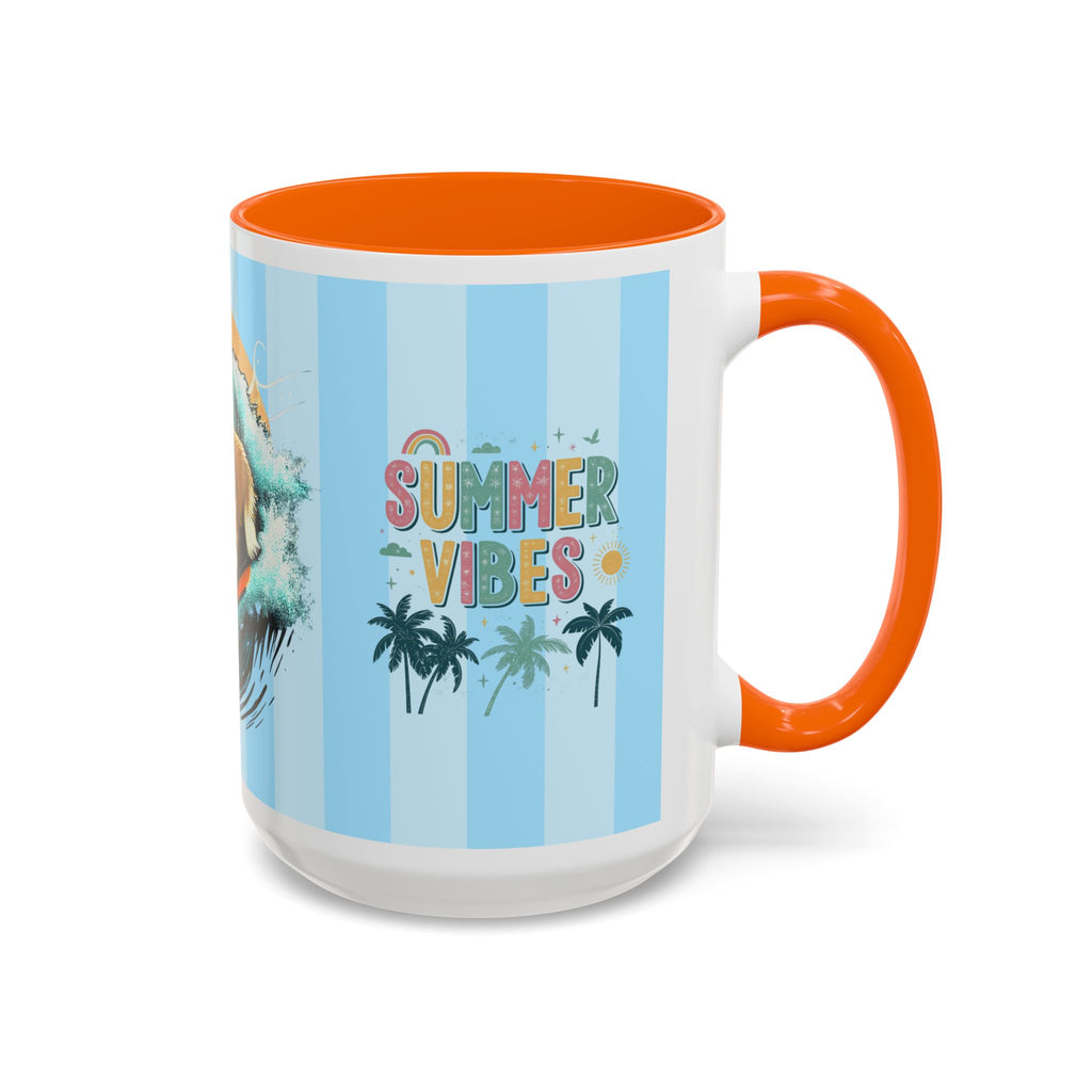 Summer Vibes Corgi Surf Coffee Mug — Cute Dog Lover Gift (11/15 oz)
