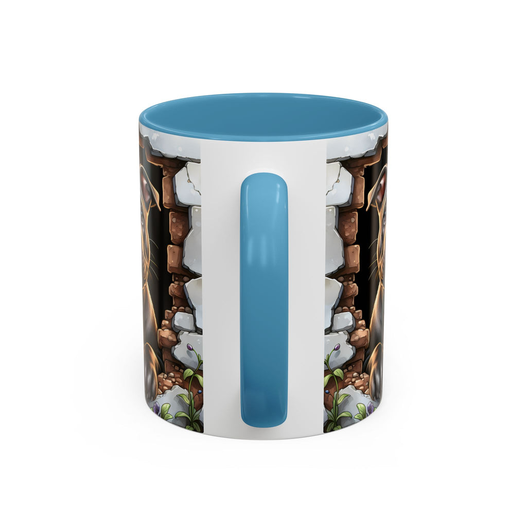 Pit Bull Puppy Peek Accent Coffee Mug – Cute Dog Lover Gift (11/15oz)