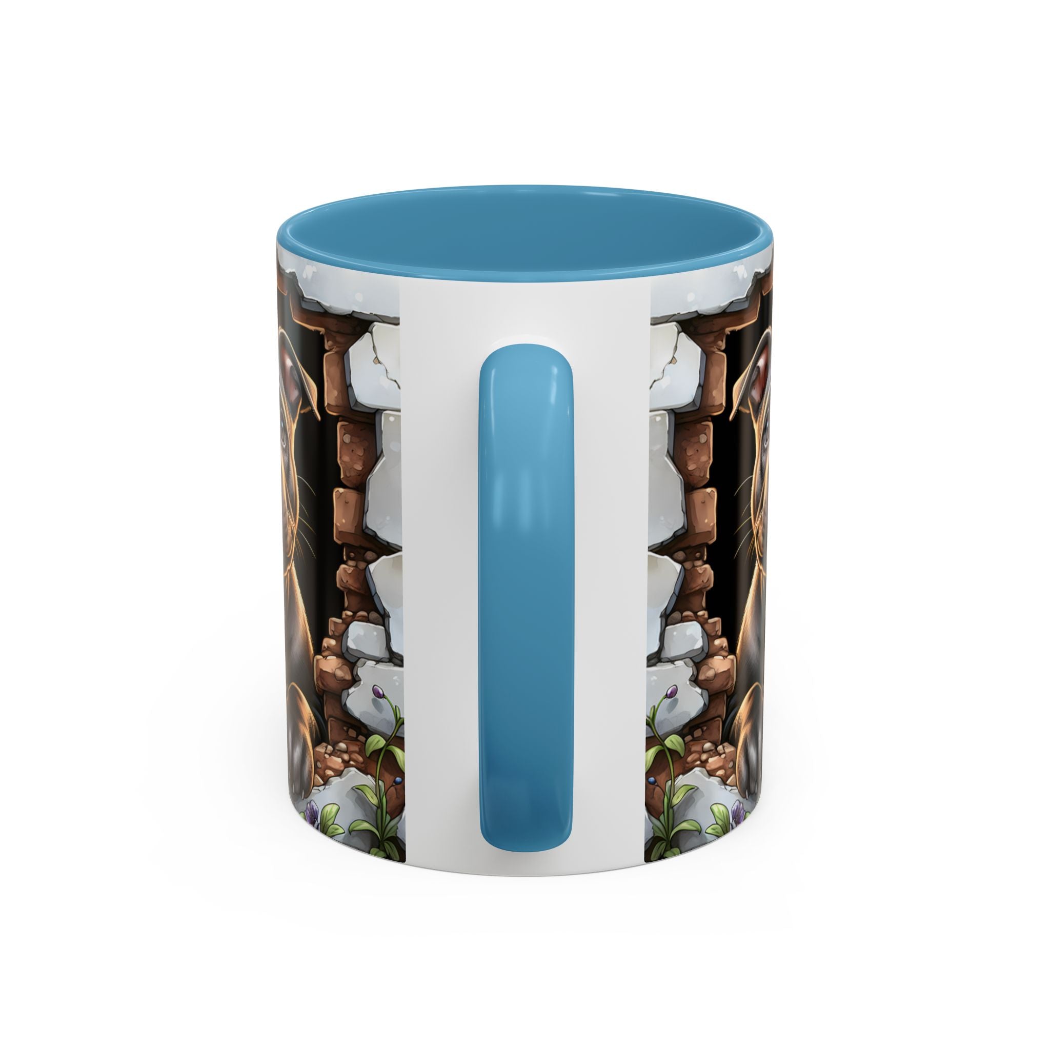 Pit Bull Puppy Peek Accent Coffee Mug – Cute Dog Lover Gift (11/15oz)