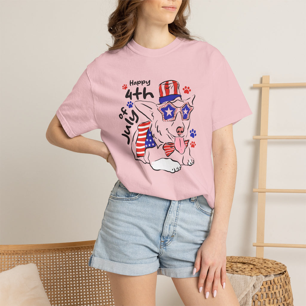 4th of July Dog T-Shirt — Patriotic Pup Graphic Tee