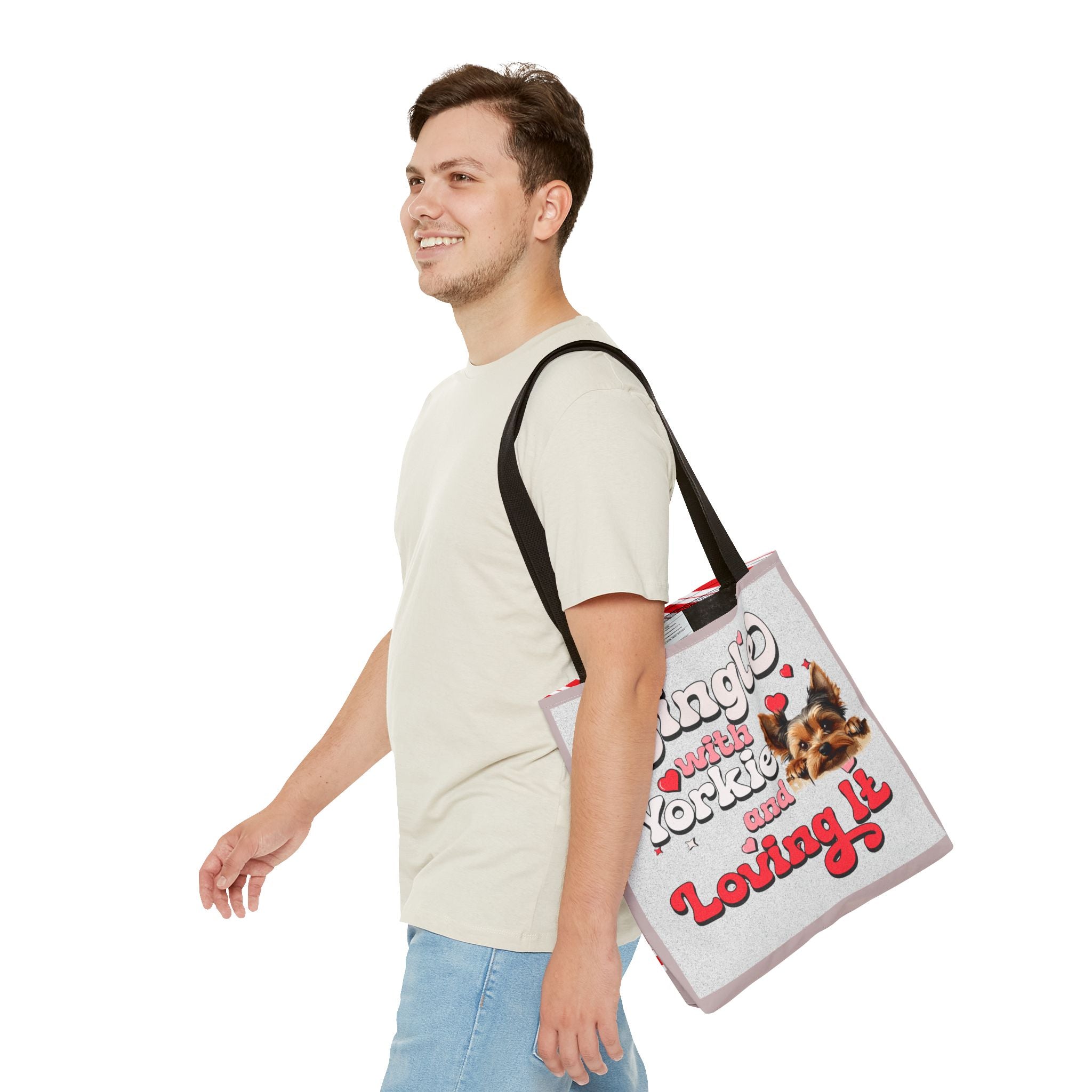 Tote Bag — "Single with Yorkie and Loving It" Cute Yorkie Lover Tote