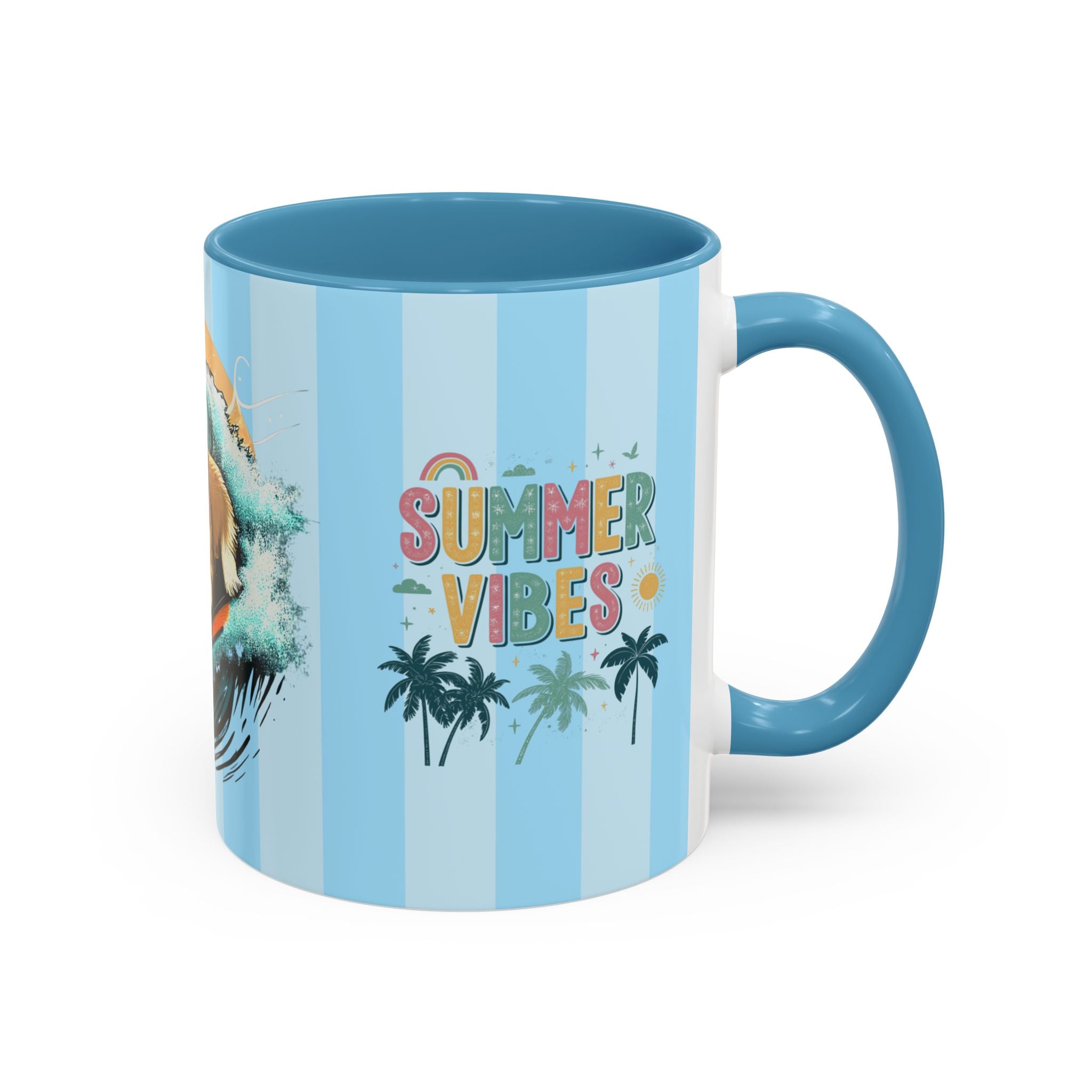 Summer Vibes Corgi Surf Coffee Mug — Cute Dog Lover Gift (11/15 oz)