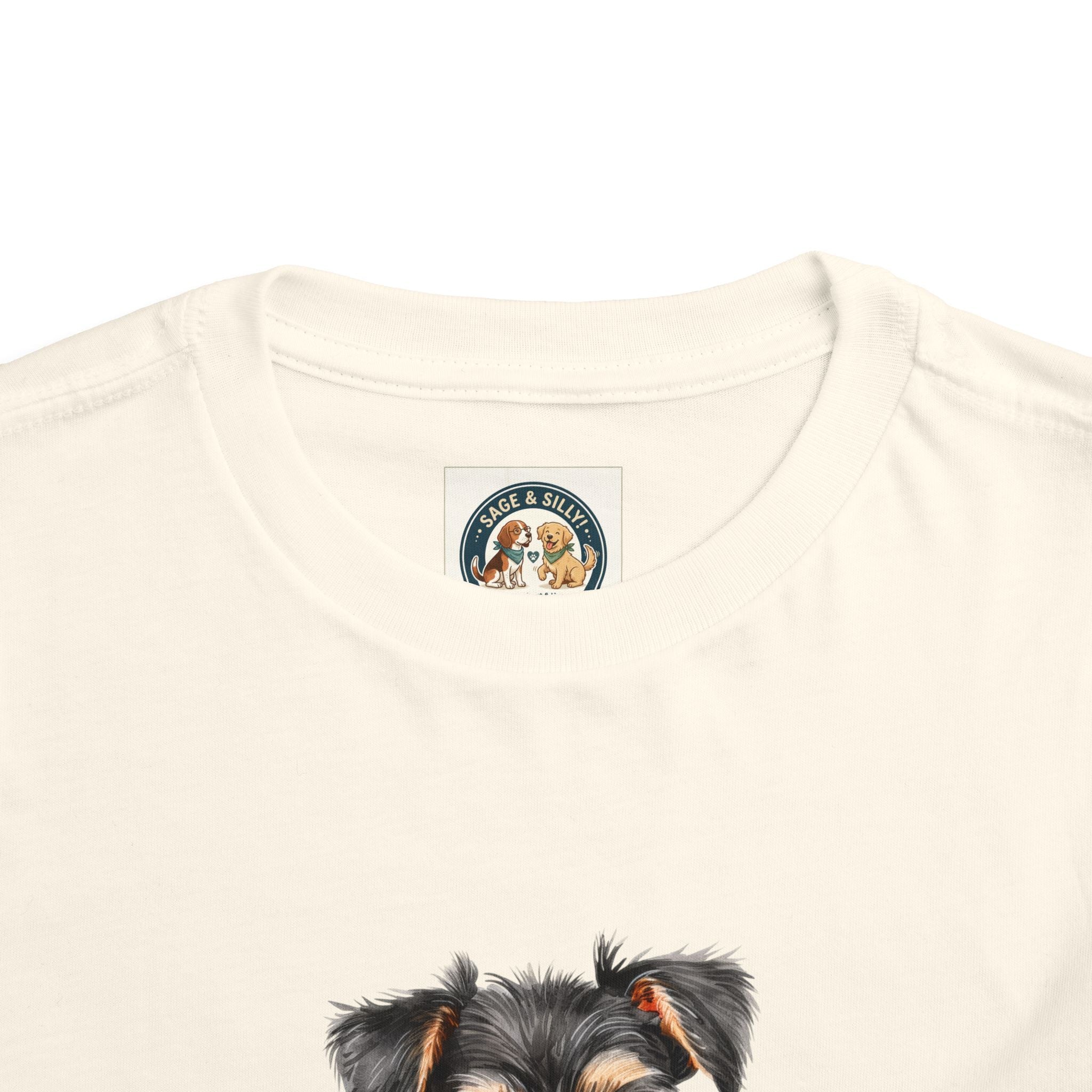 Toddler Tee — Cute Yorkie Puppy Peeking Graphic