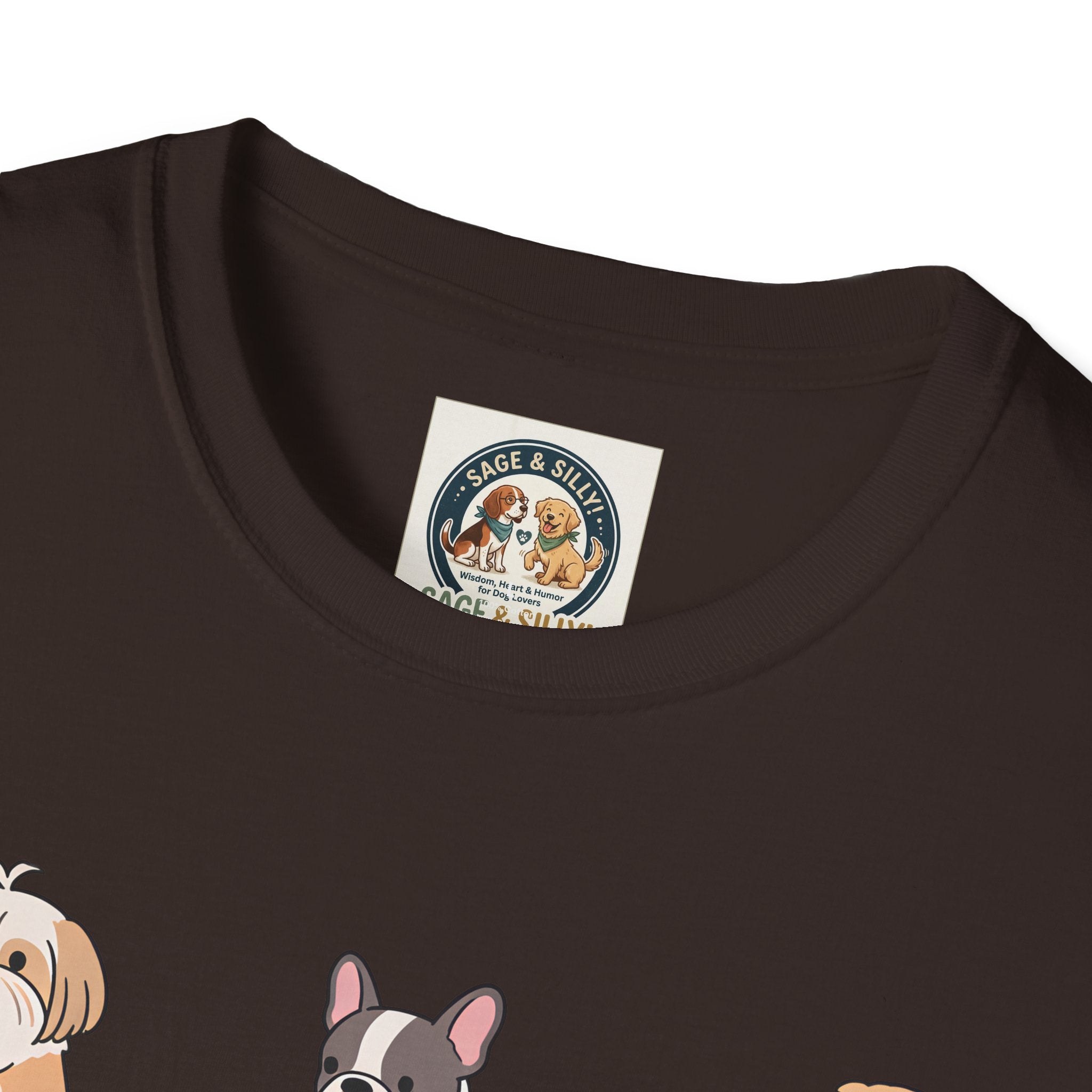 Reading Dogs T-Shirt — Cute Cartoon Dogs with Books Graphic Tee