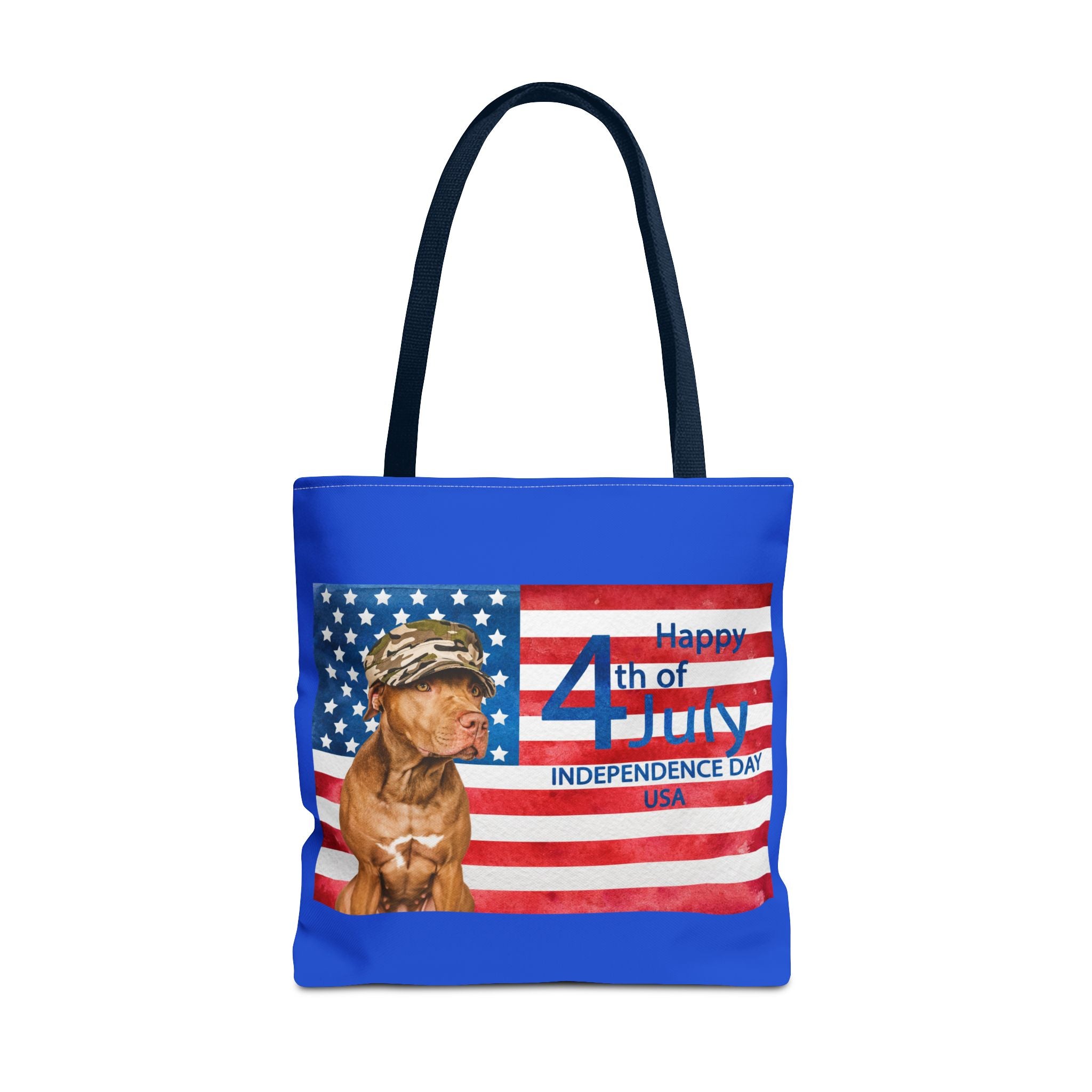 Independence Day Dog Tote Bag — Happy 4th of July USA Flag Tote