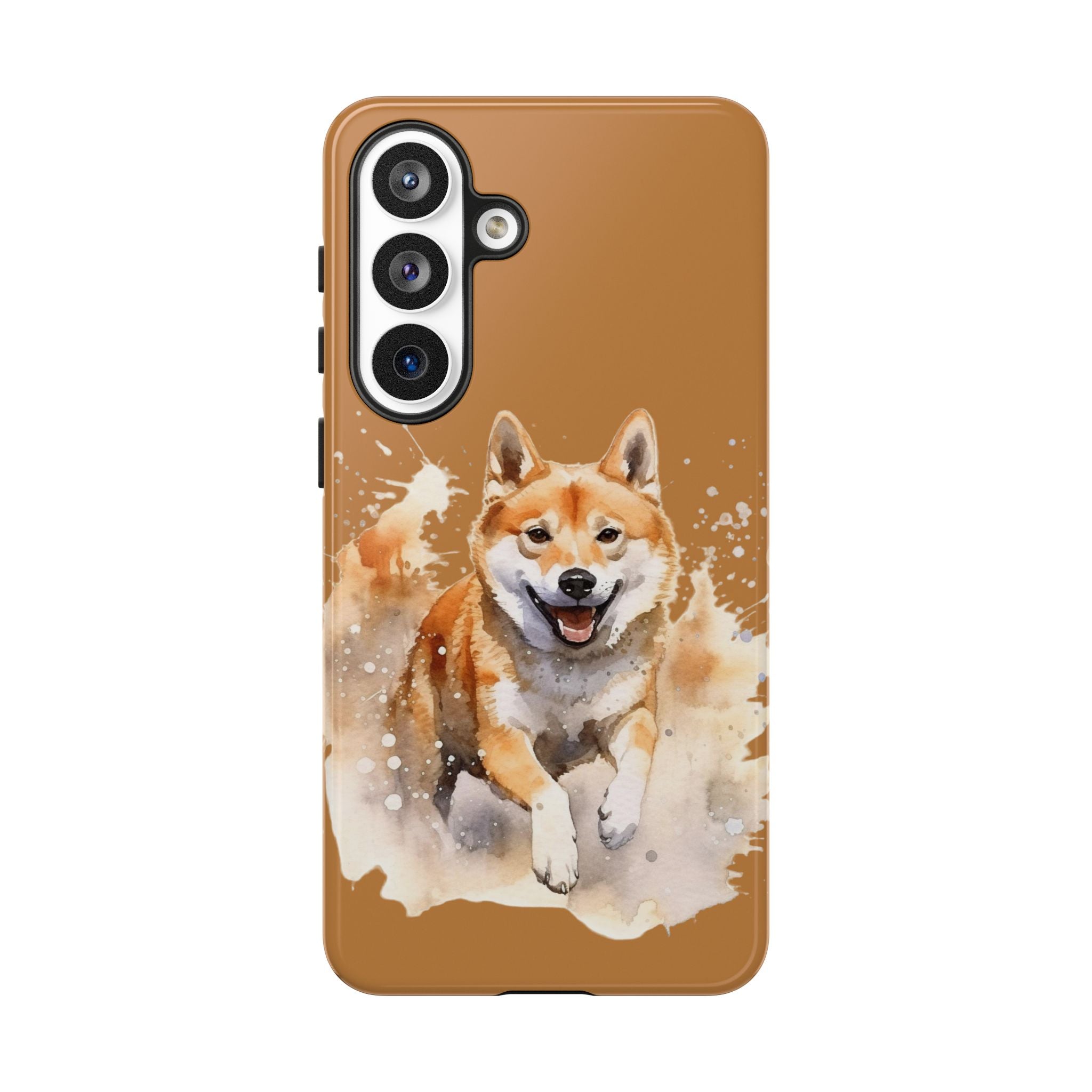 Shiba Inu Phone Case — Energetic Watercolor Dog Protective Case