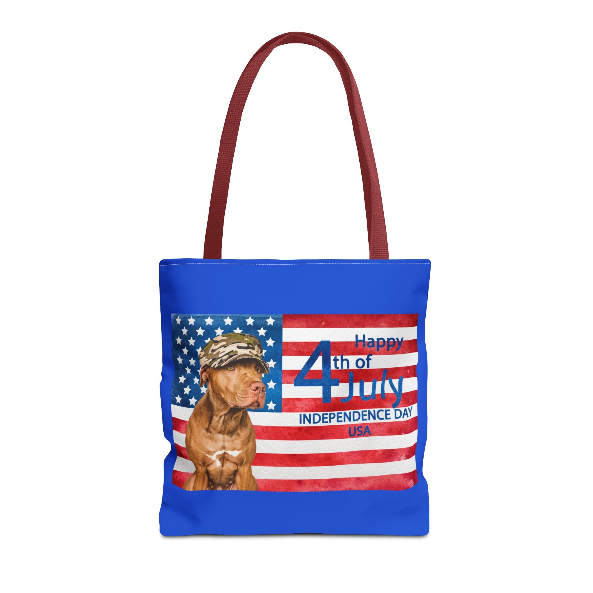 Independence Day Dog Tote Bag — Happy 4th of July USA Flag Tote