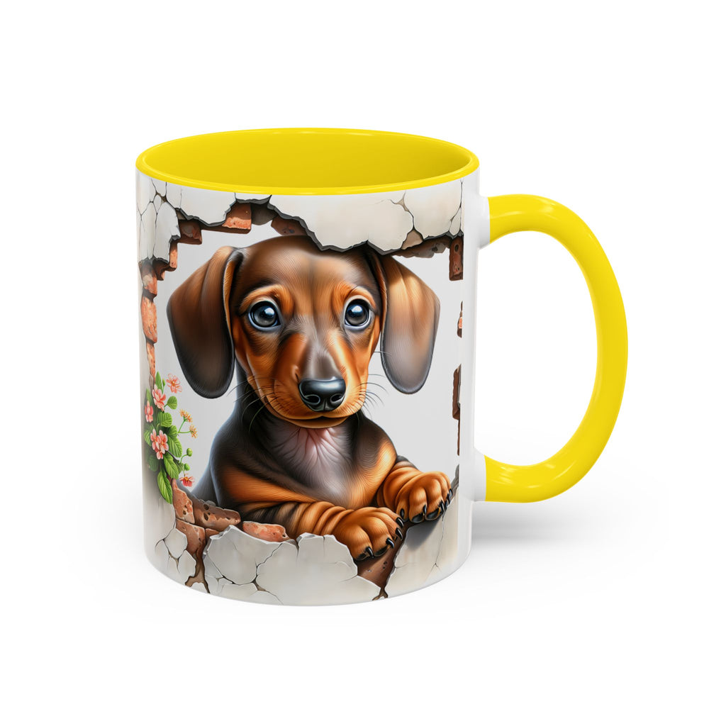 Dachshund Peek-A-Boo Coffee Mug — Cute Puppy Dog Gift