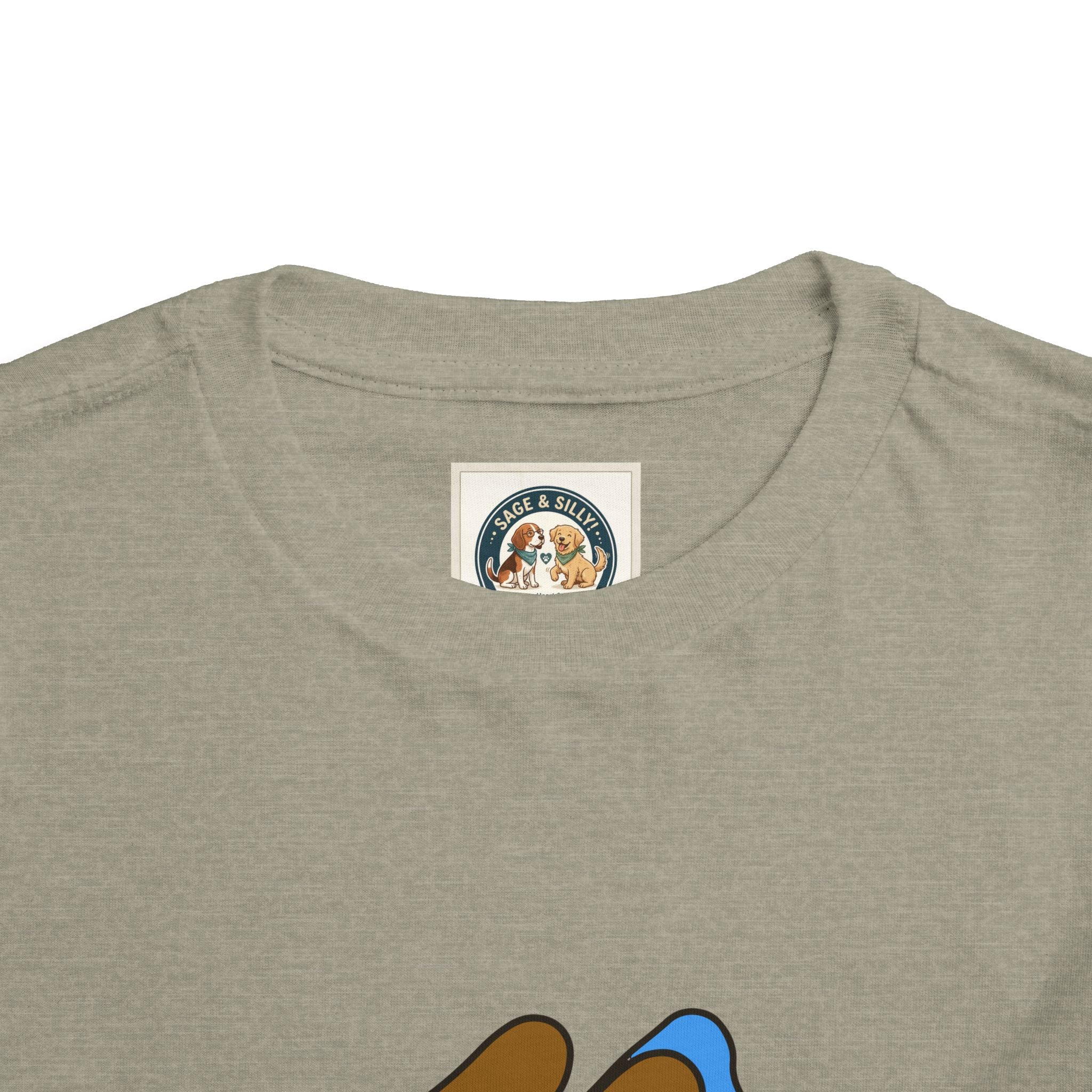 Toddler Tee – Cute Superhero Dog & Puppy Flight Graphic