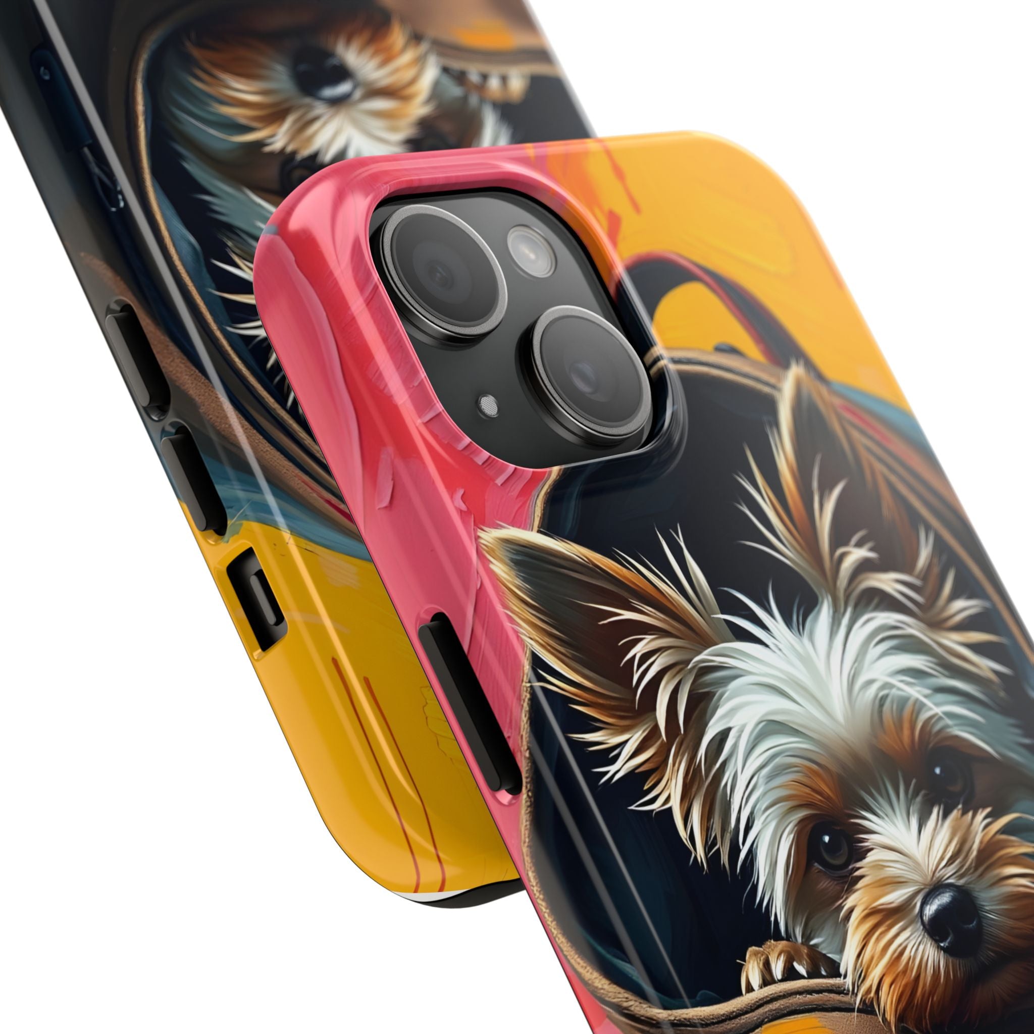 Yorkie Pocket Phone Case – Colorful Cute Yorkshire Terrier Protective Cover
