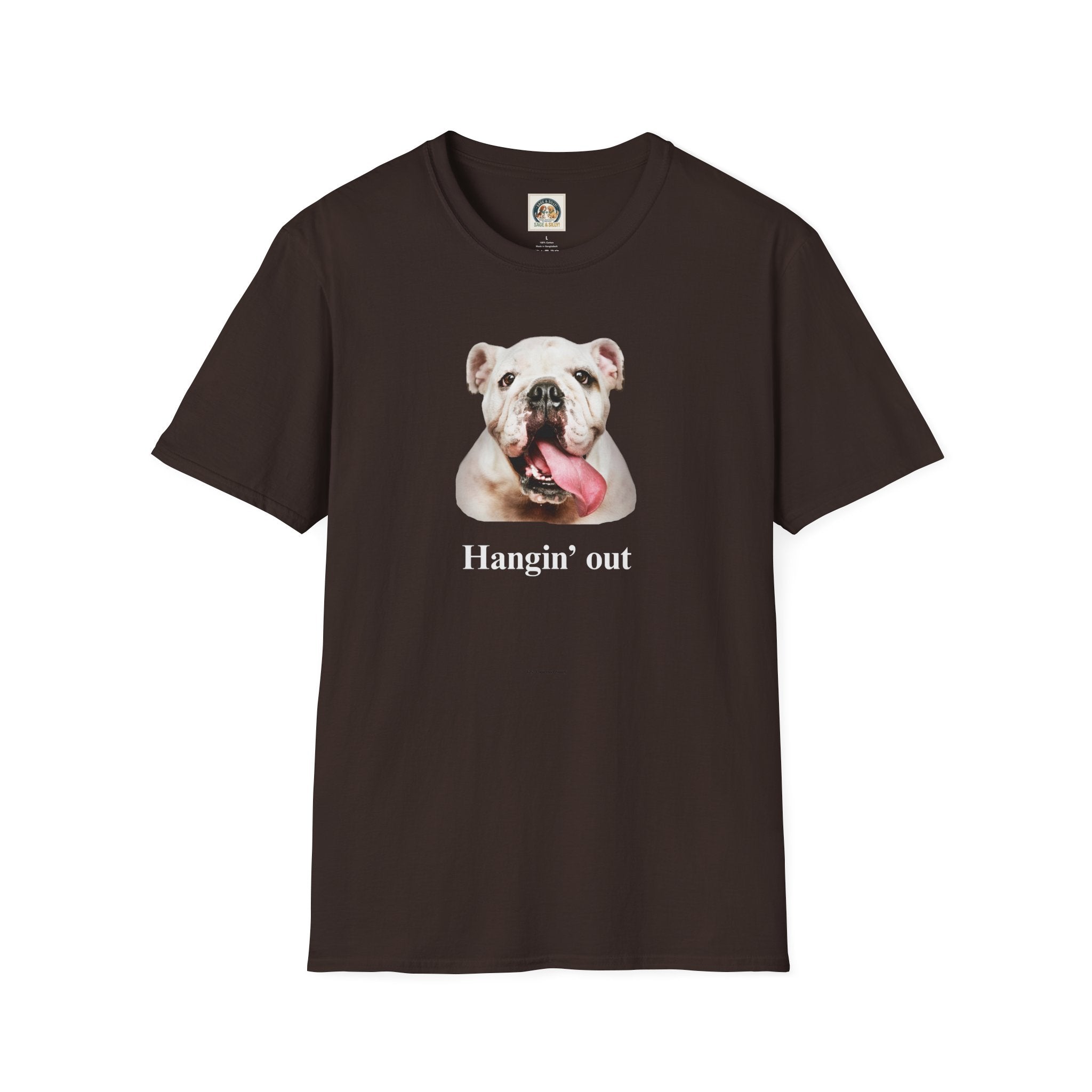 Bulldog Graphic T-Shirt — "Hangin' Out"