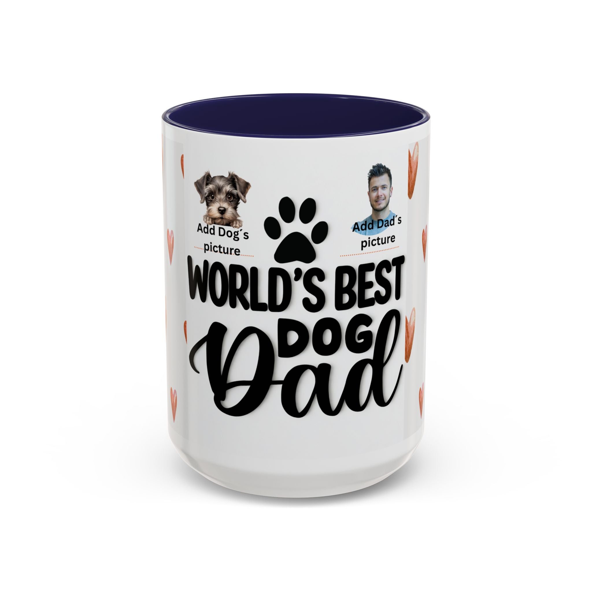 Personalised "World's Best Dog Dad" Coffee Mug — Custom Pet & Owner Photo