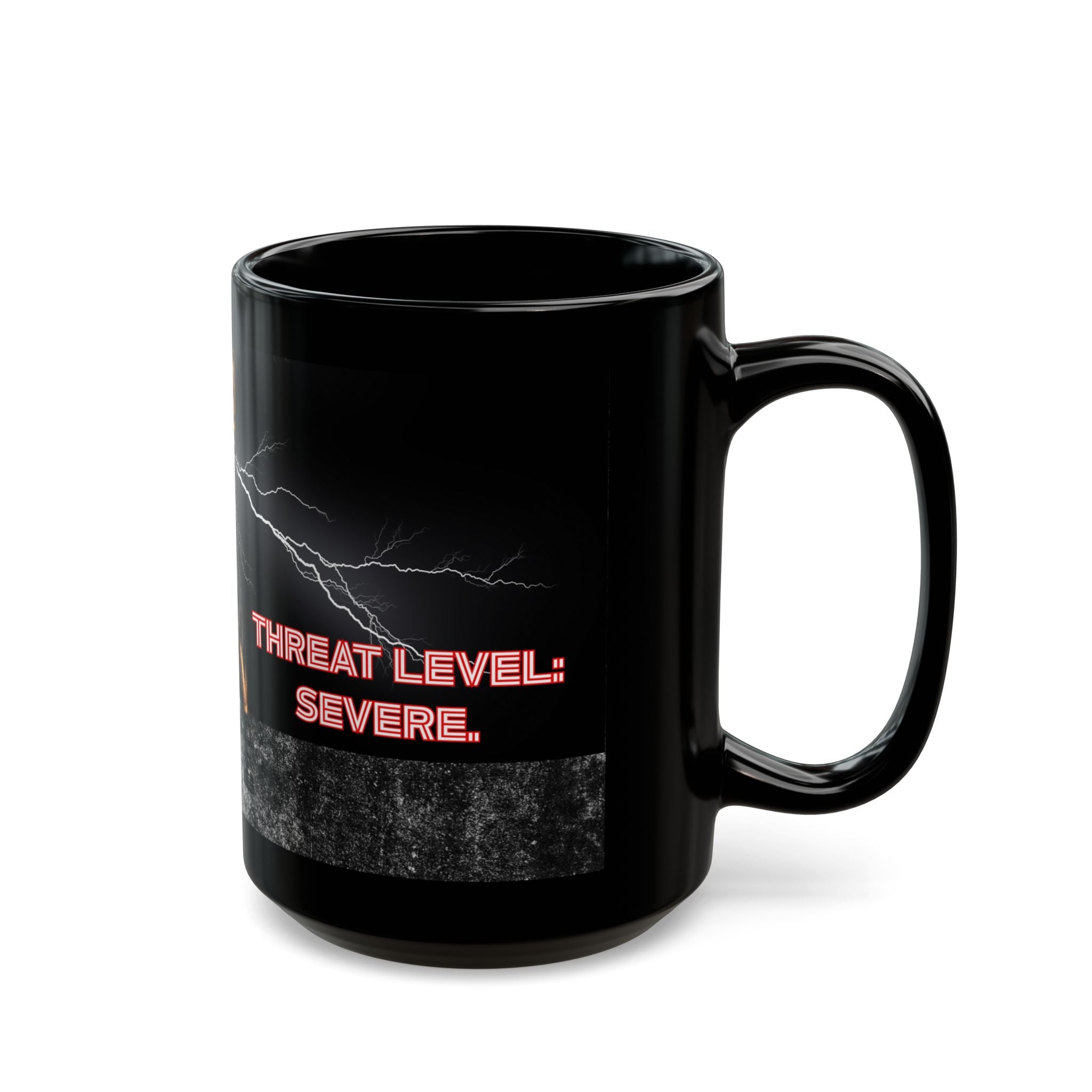 Size: Small — Threat Level: Severe — Security Chihuahua Mug | Funny Guard Dog Coffee Cup