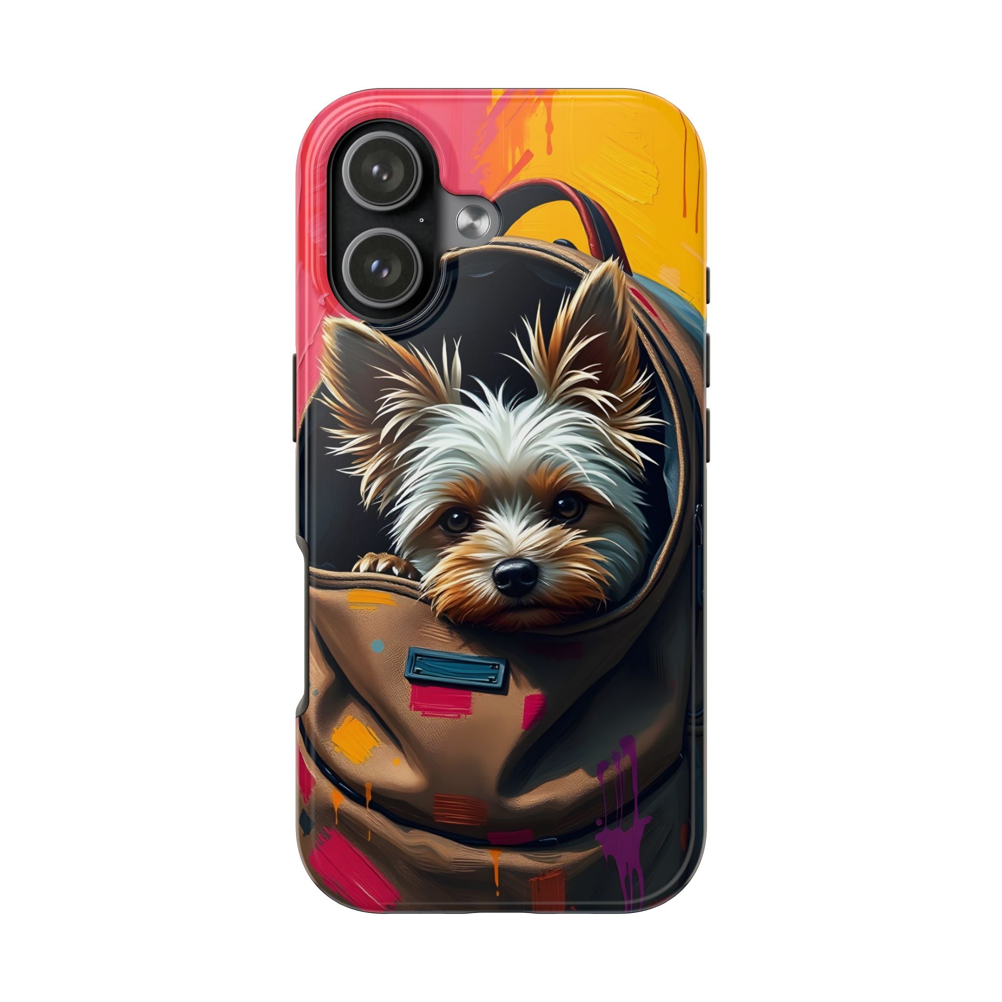 Yorkie Pocket Phone Case – Colorful Cute Yorkshire Terrier Protective Cover