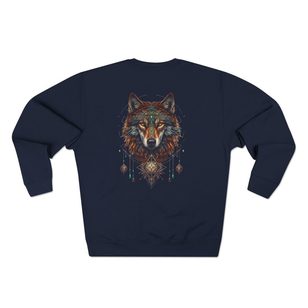 Wolf Spirit Crewneck Sweatshirt — "Spirit of the Wild" Graphic on the back