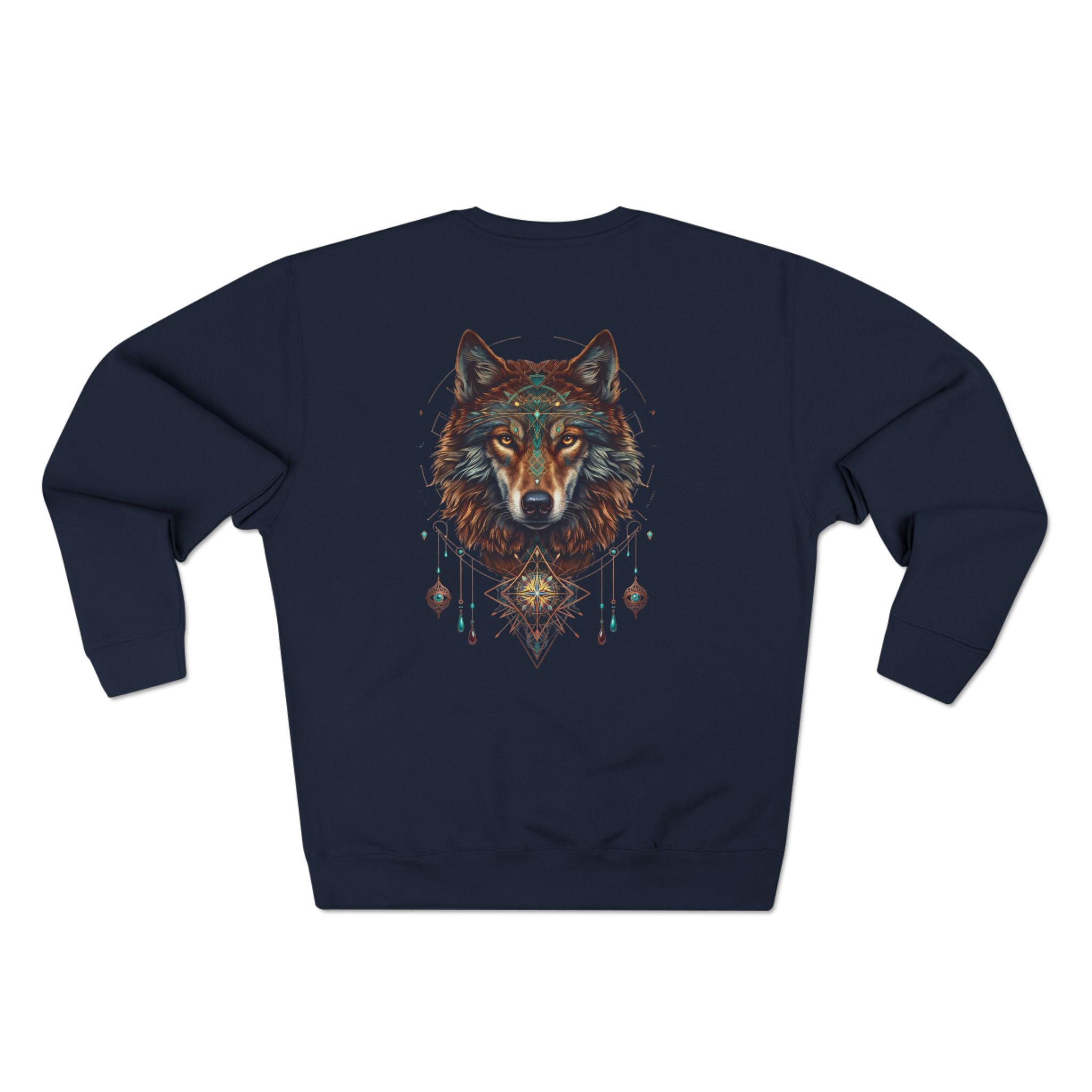 Wolf Spirit Crewneck Sweatshirt — "Spirit of the Wild" Graphic on the back