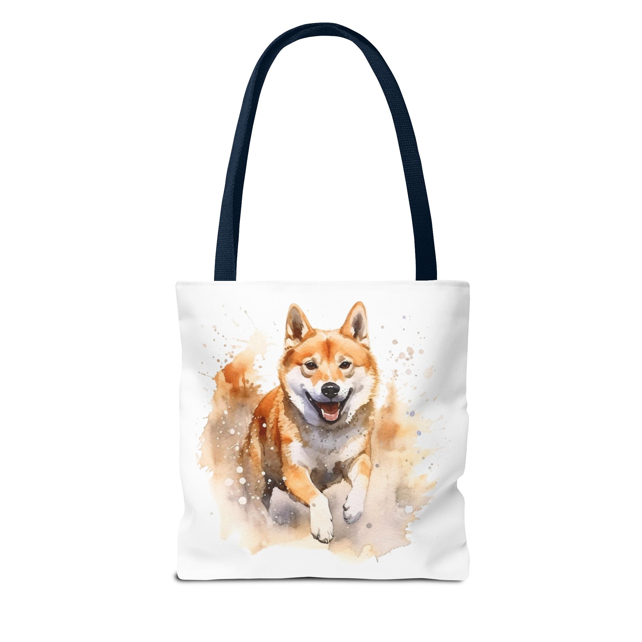 Shiba Inu Watercolor Tote Bag – Cute Running Dog All-Over Print