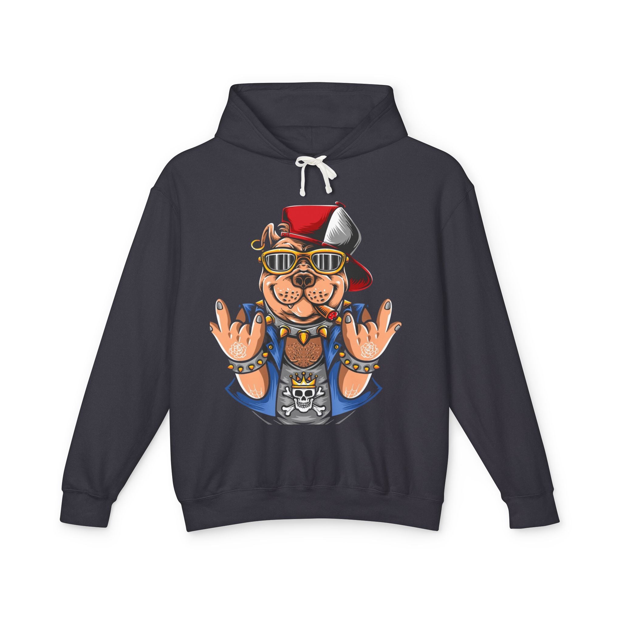 Gangster Bulldog Hoodie — Retro Cool Dog Graphic Sweatshirt