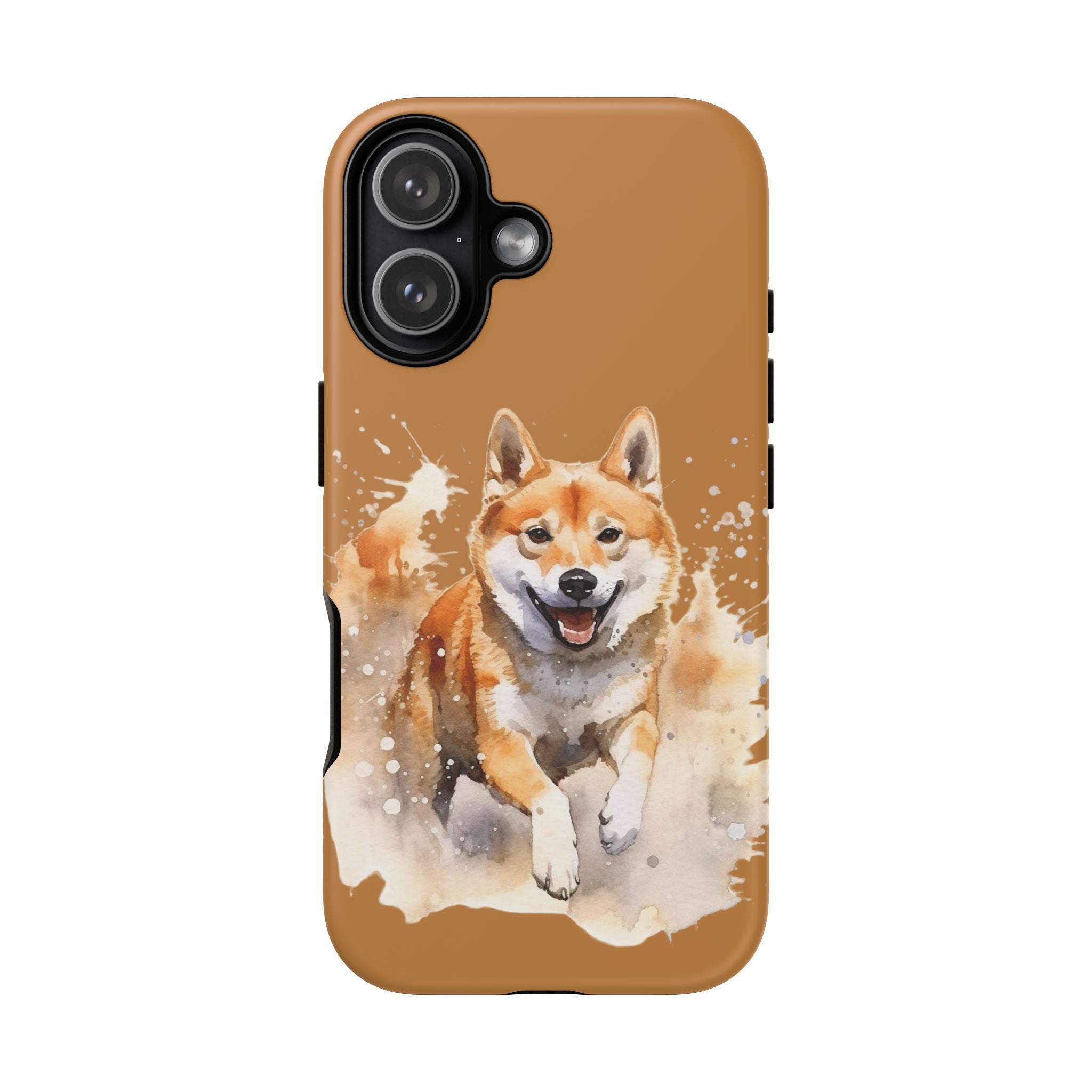 Shiba Inu Phone Case — Energetic Watercolor Dog Protective Case