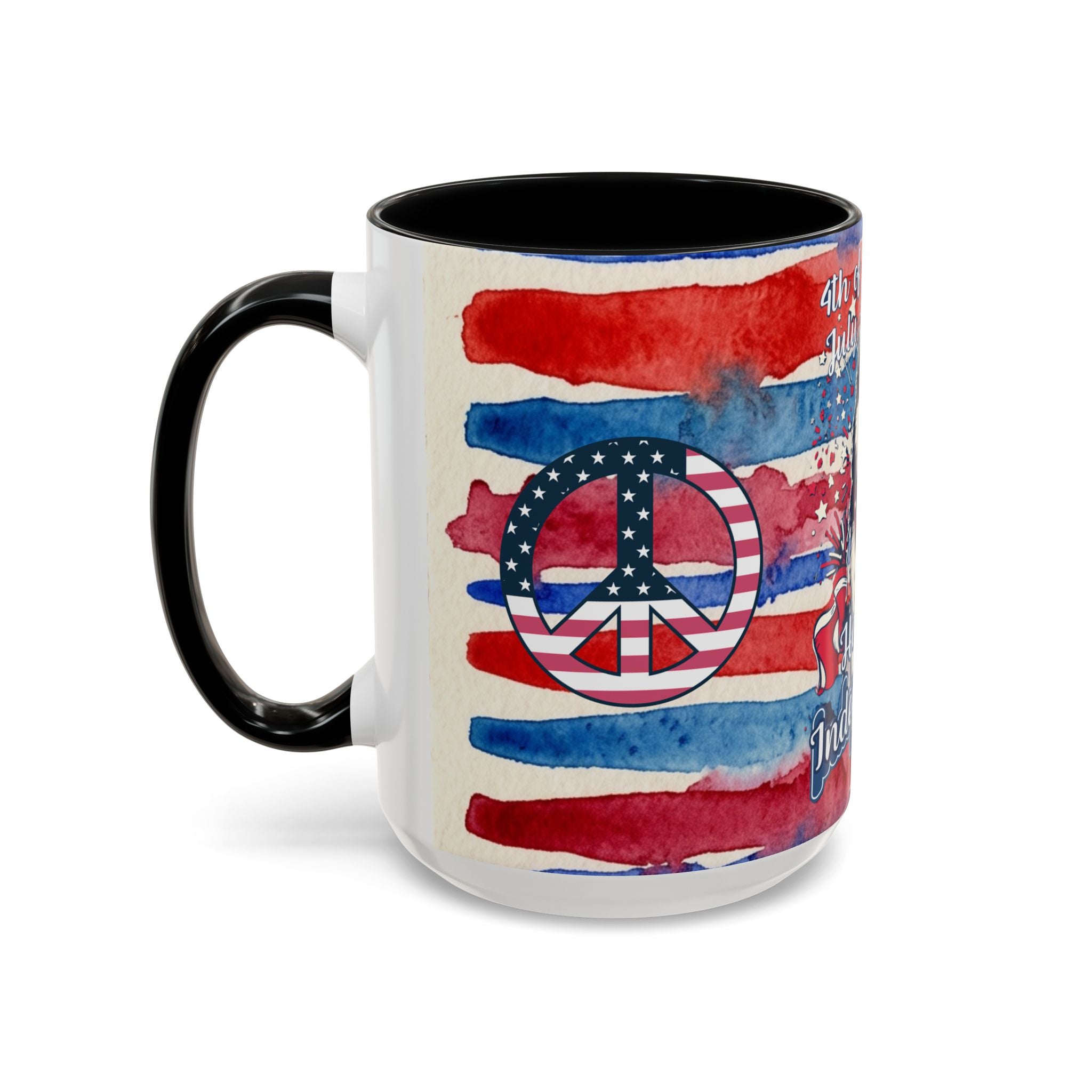 Independence Day Husky Coffee Mug — Happy 4th of July Patriotic Accent Mug (11/15oz)