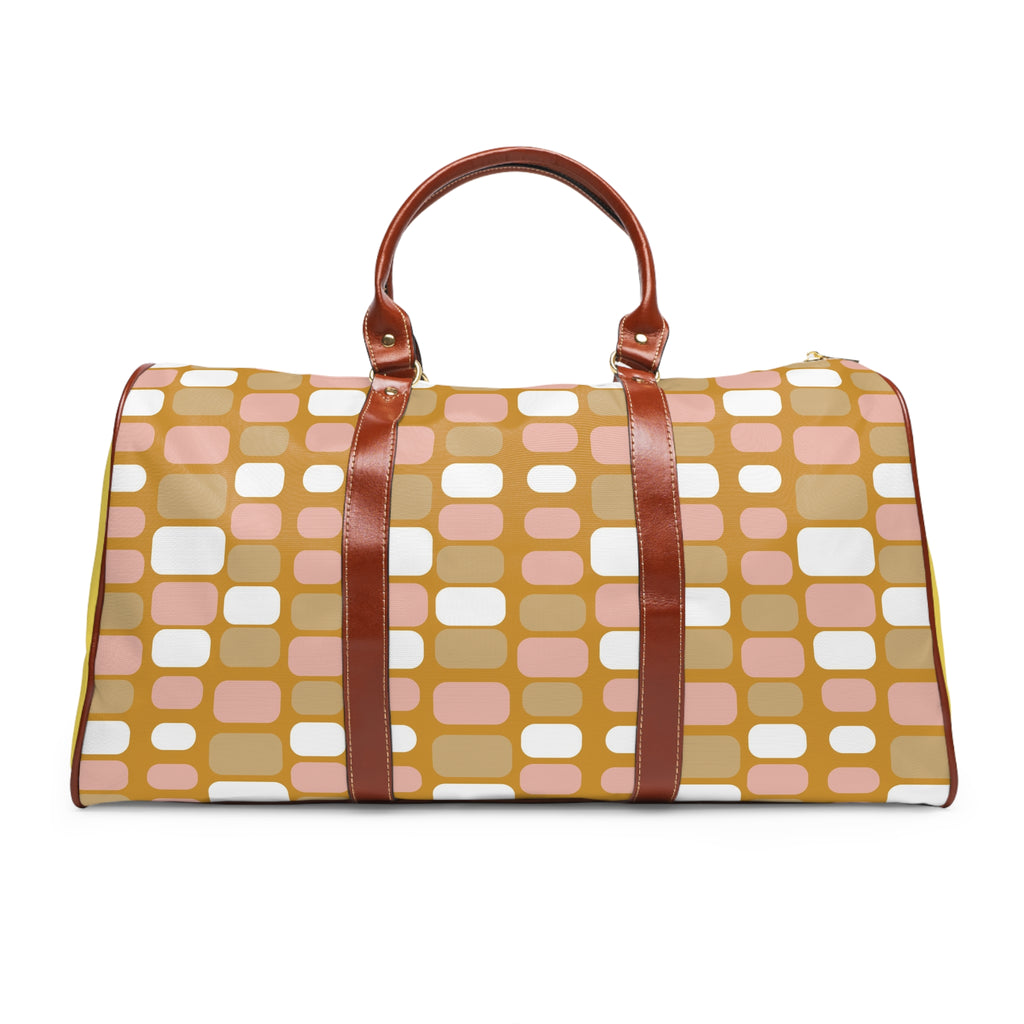 Yorkshire Terrier Floral Waterproof Travel Bag — Mustard Dog Weekender Duffel