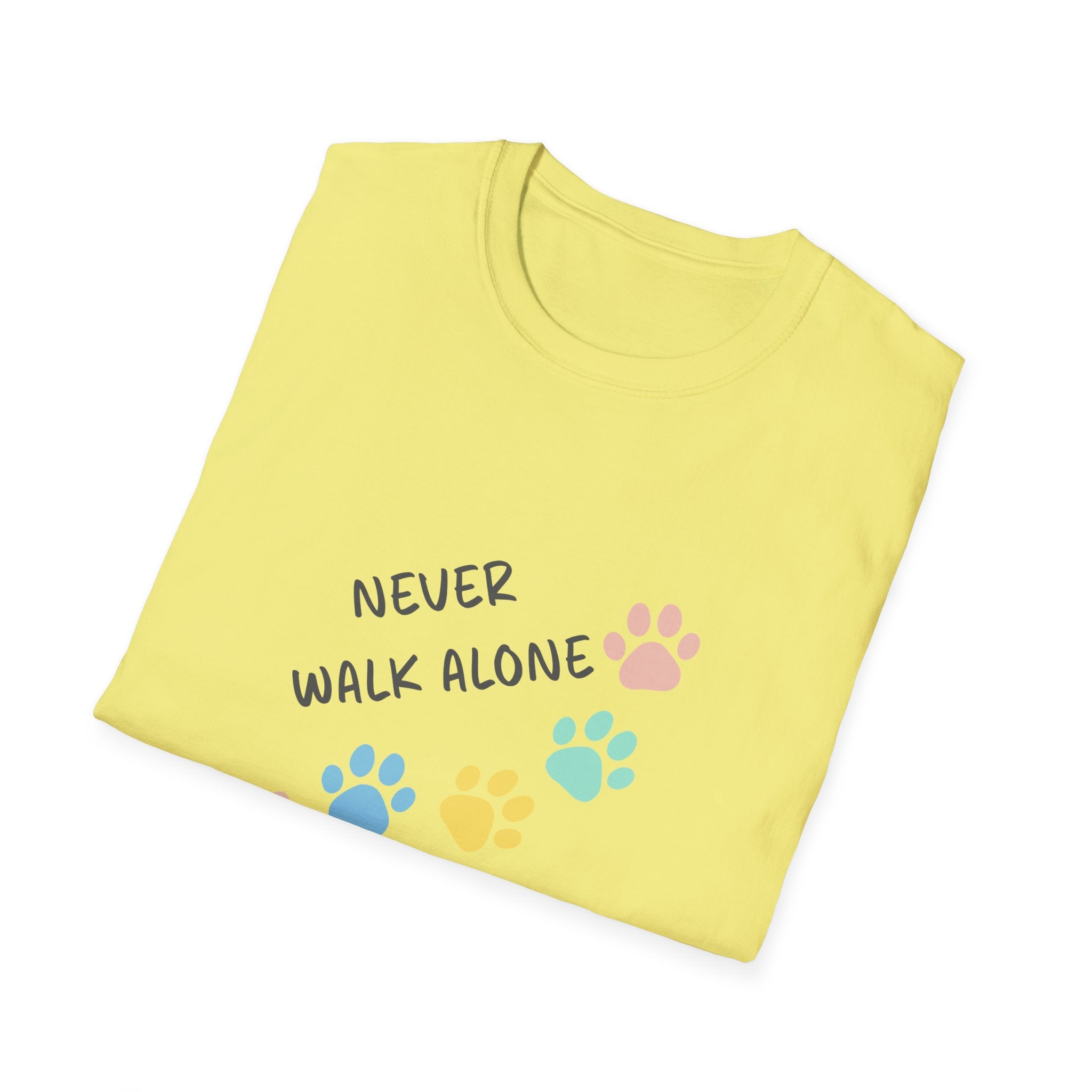 Never Walk Alone Paw & Footprint T-Shirt