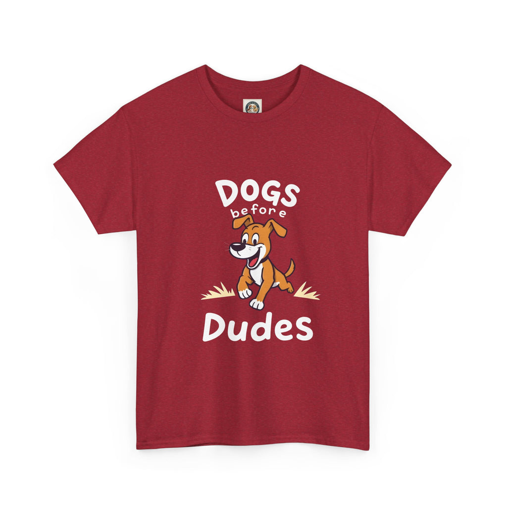 Dogs Before Dudes T-Shirt — Cute Puppy Graphic Tee (Dog Lover Gift)